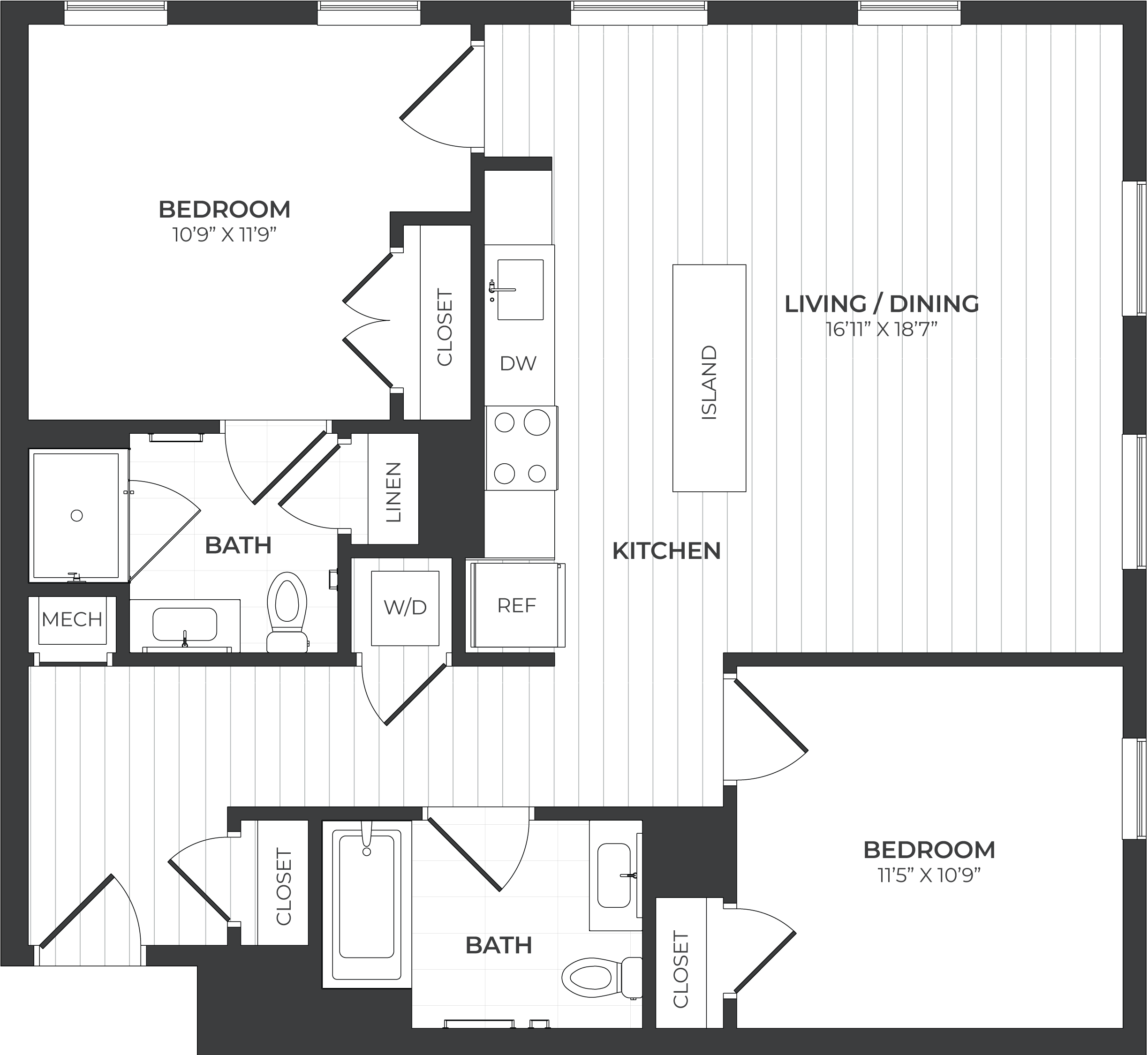 floorplan image of apartment C601