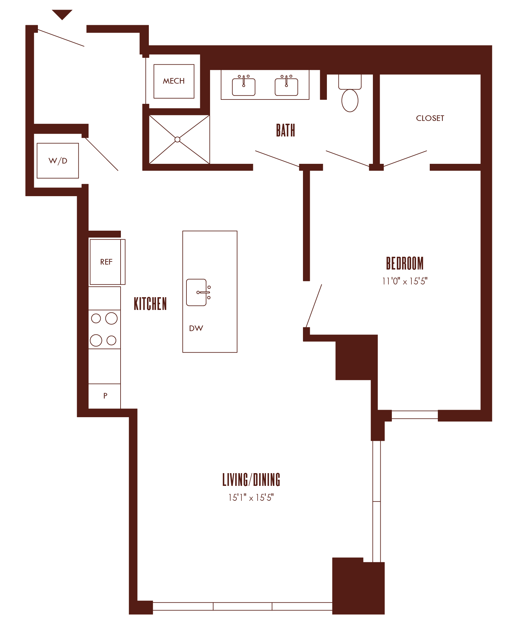 Floor Plan Image of Apartment Apt 13O