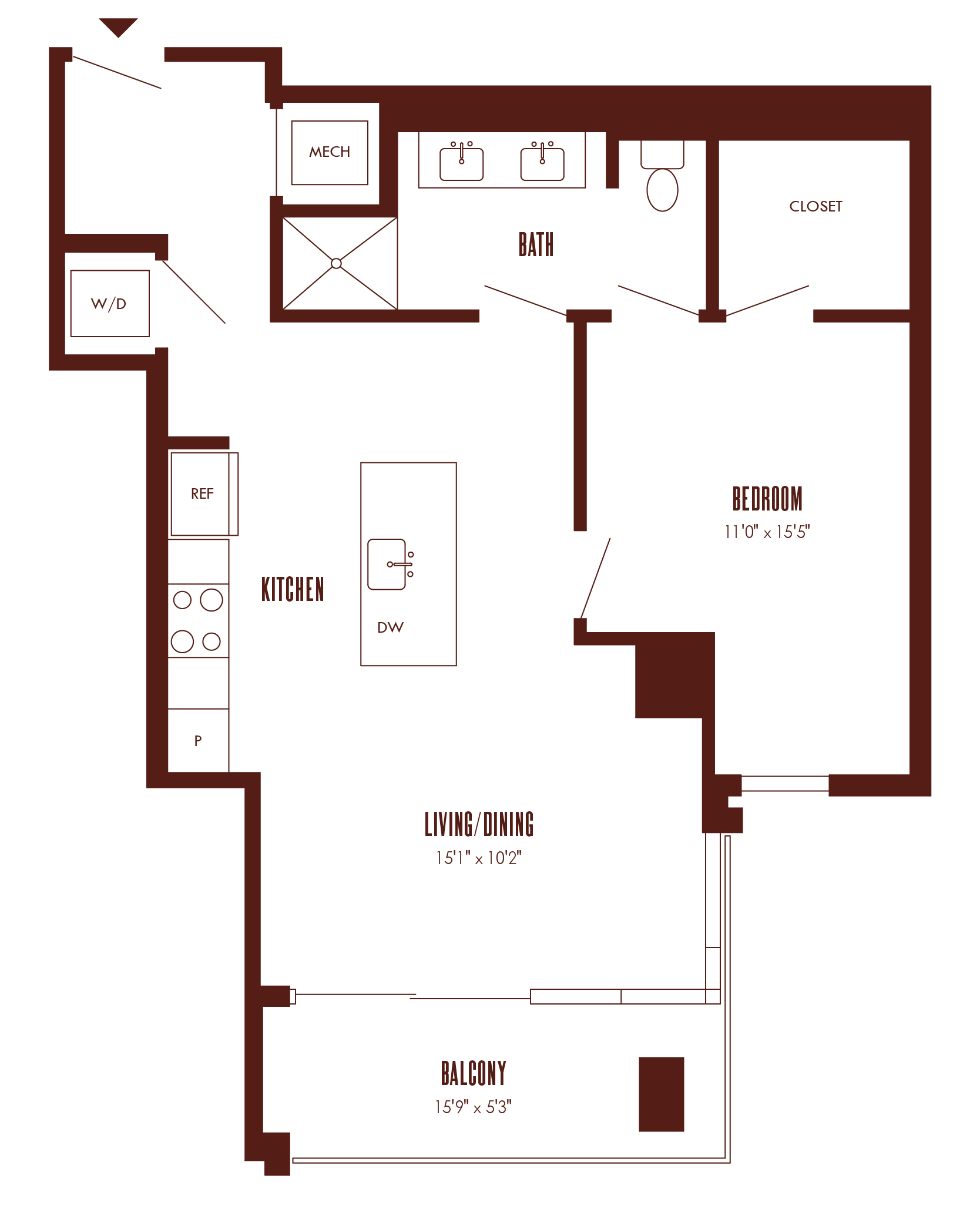 Floor Plan Image of Apartment Apt 17O