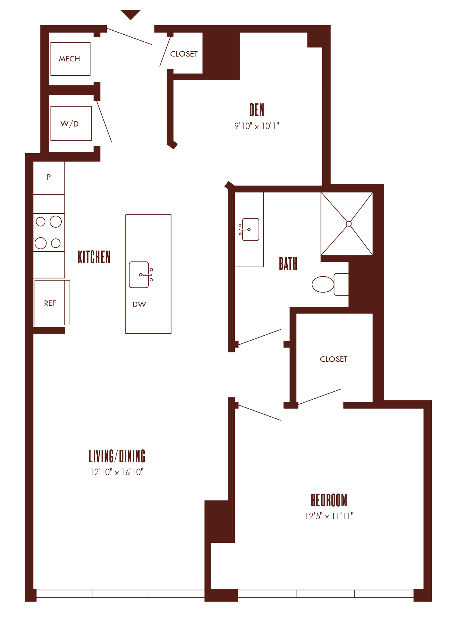 Floor Plan Image of Apartment Apt 17M