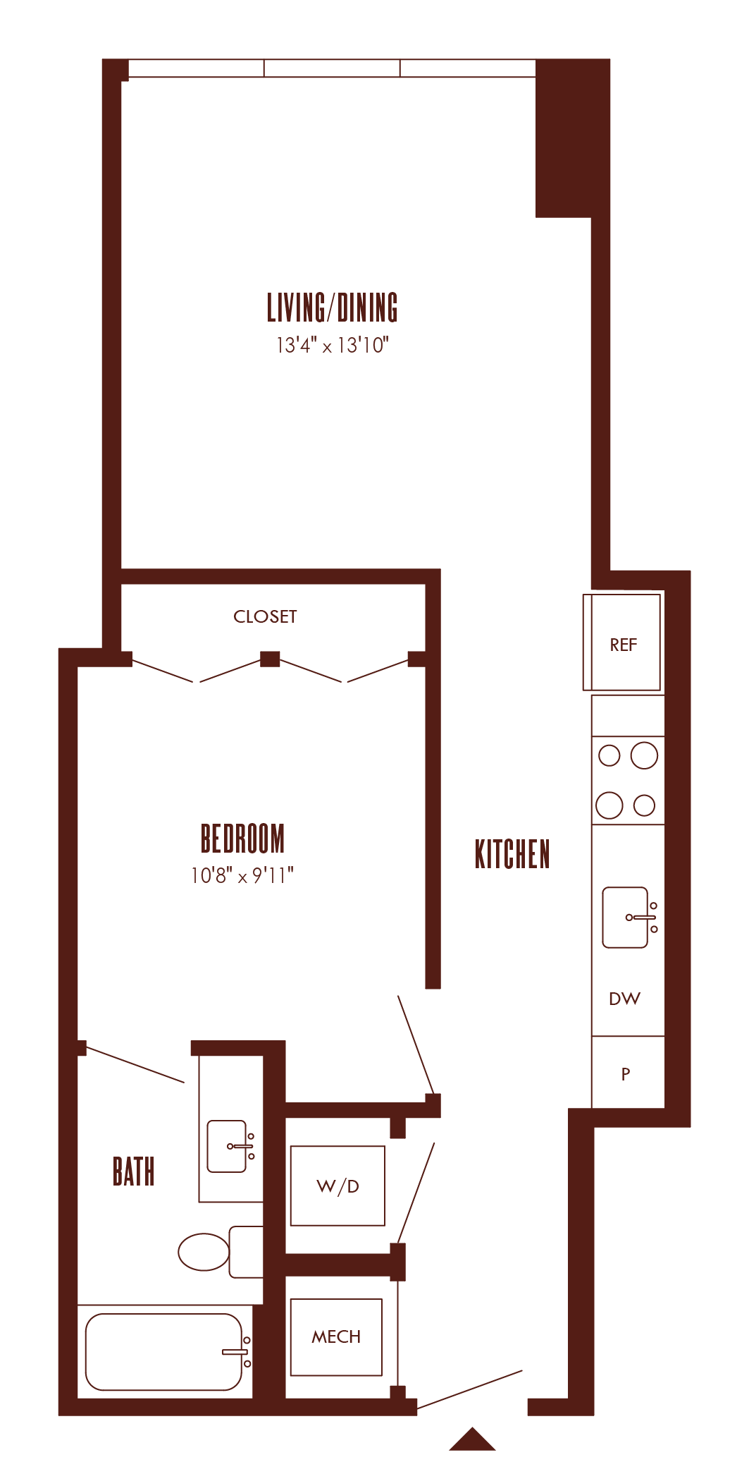 Floor Plan Image of Apartment Apt 11H