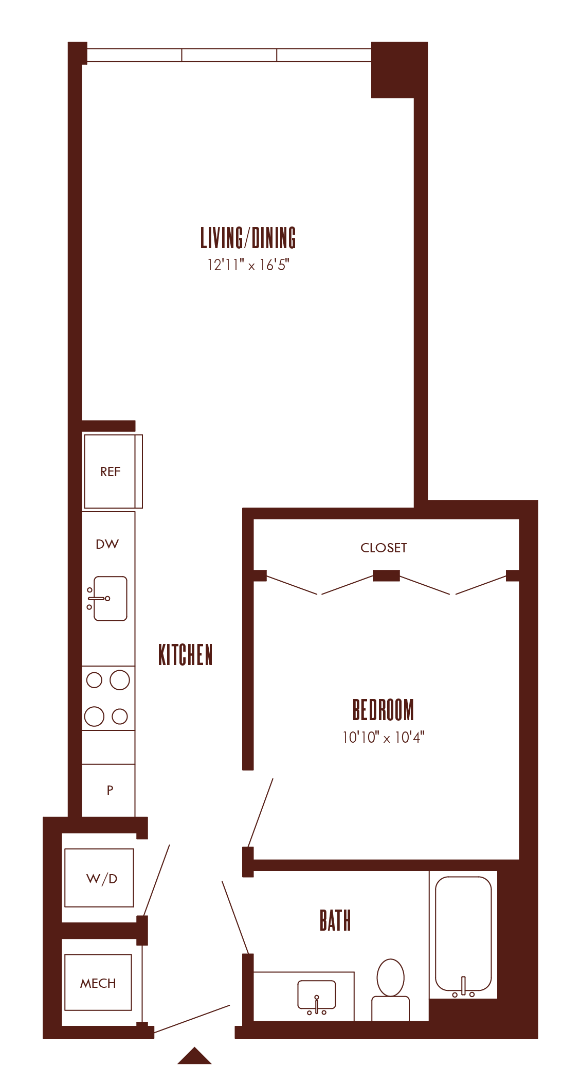 Floor Plan Image of Apartment Apt 17K