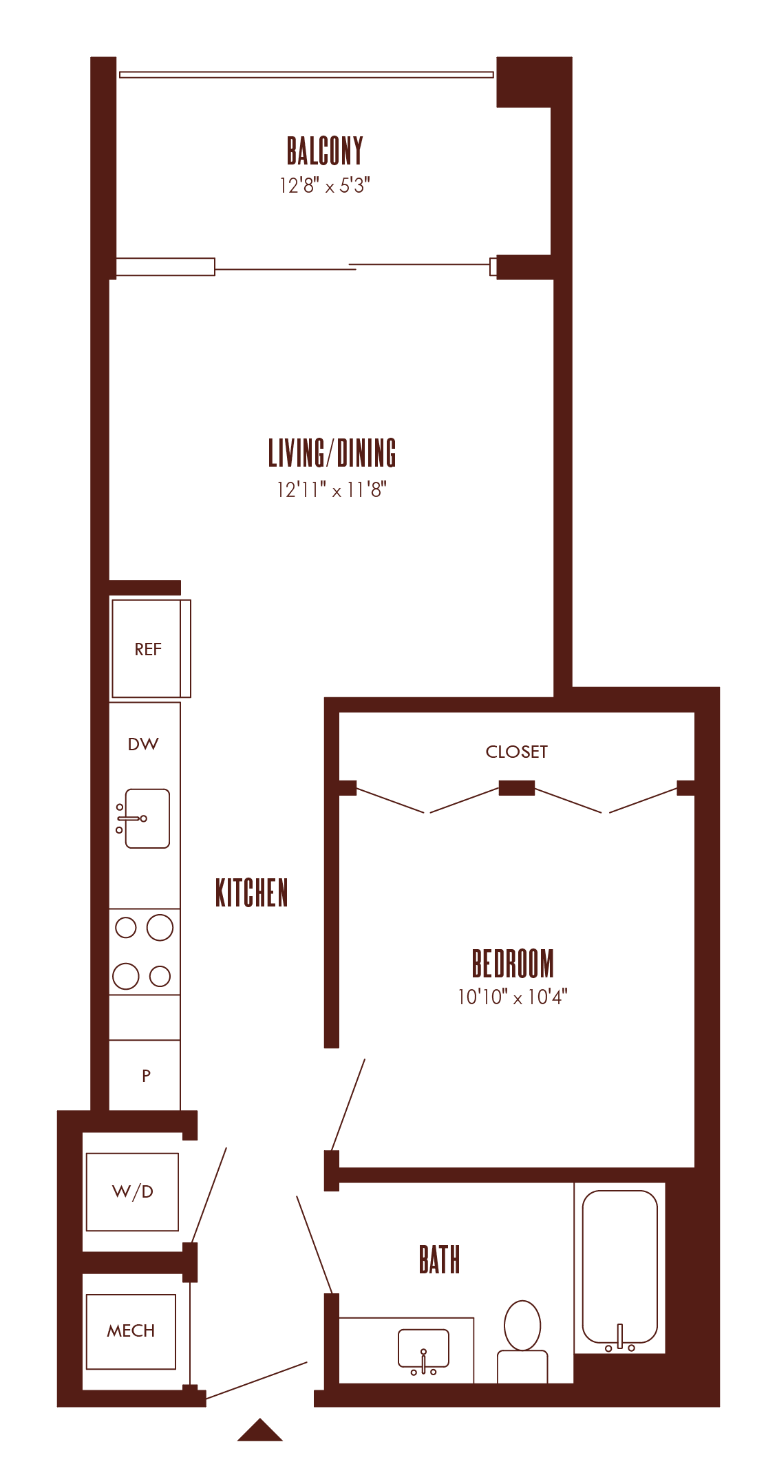 Floor Plan Image of Apartment Apt 15K