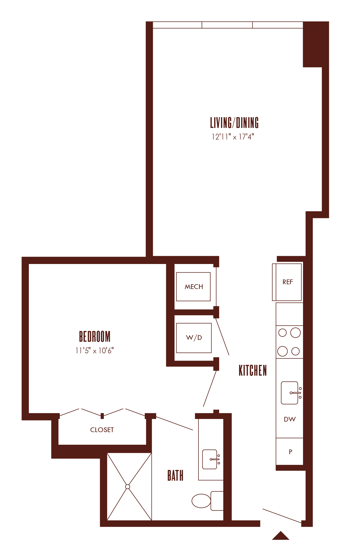 Floor Plan Image of Apartment Apt 13G