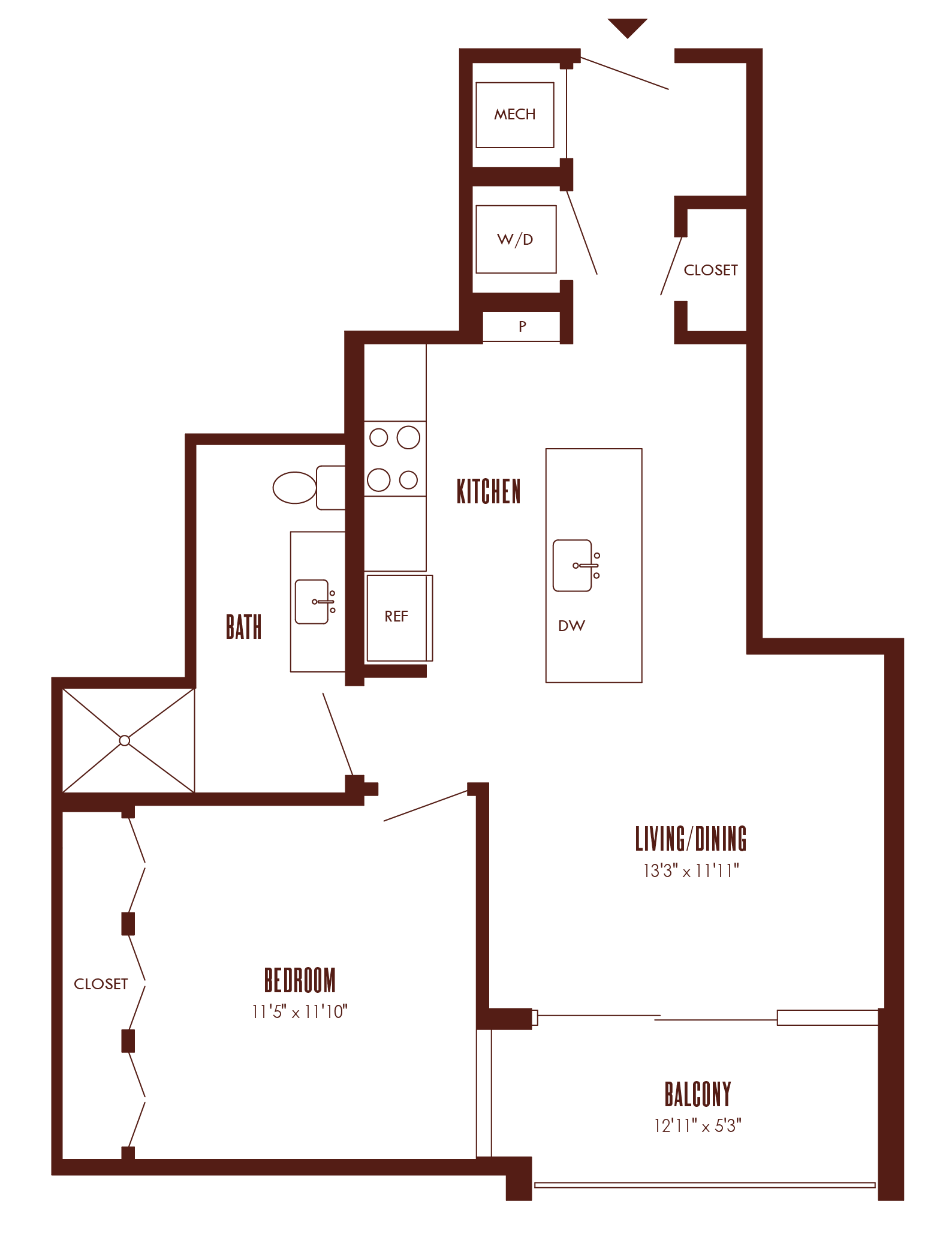 Floor Plan Image of Apartment Apt 