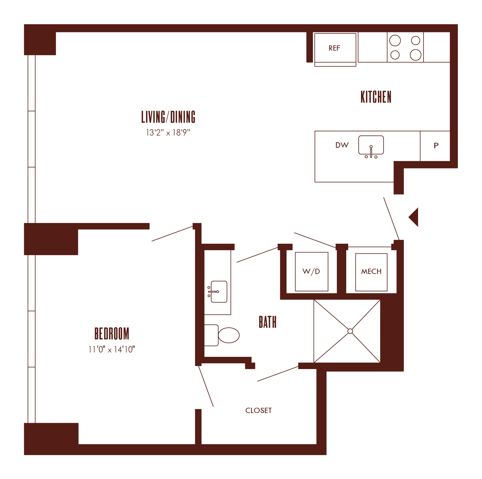 Floor Plan Image of Apartment Apt 11E