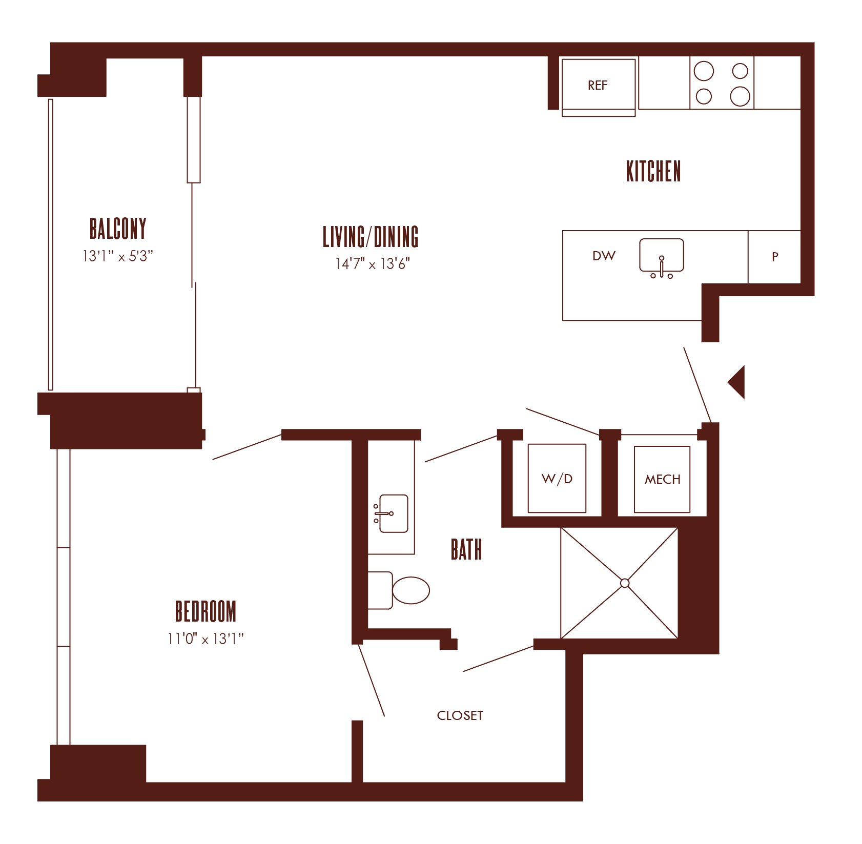 Floor Plan Image of Apartment Apt 