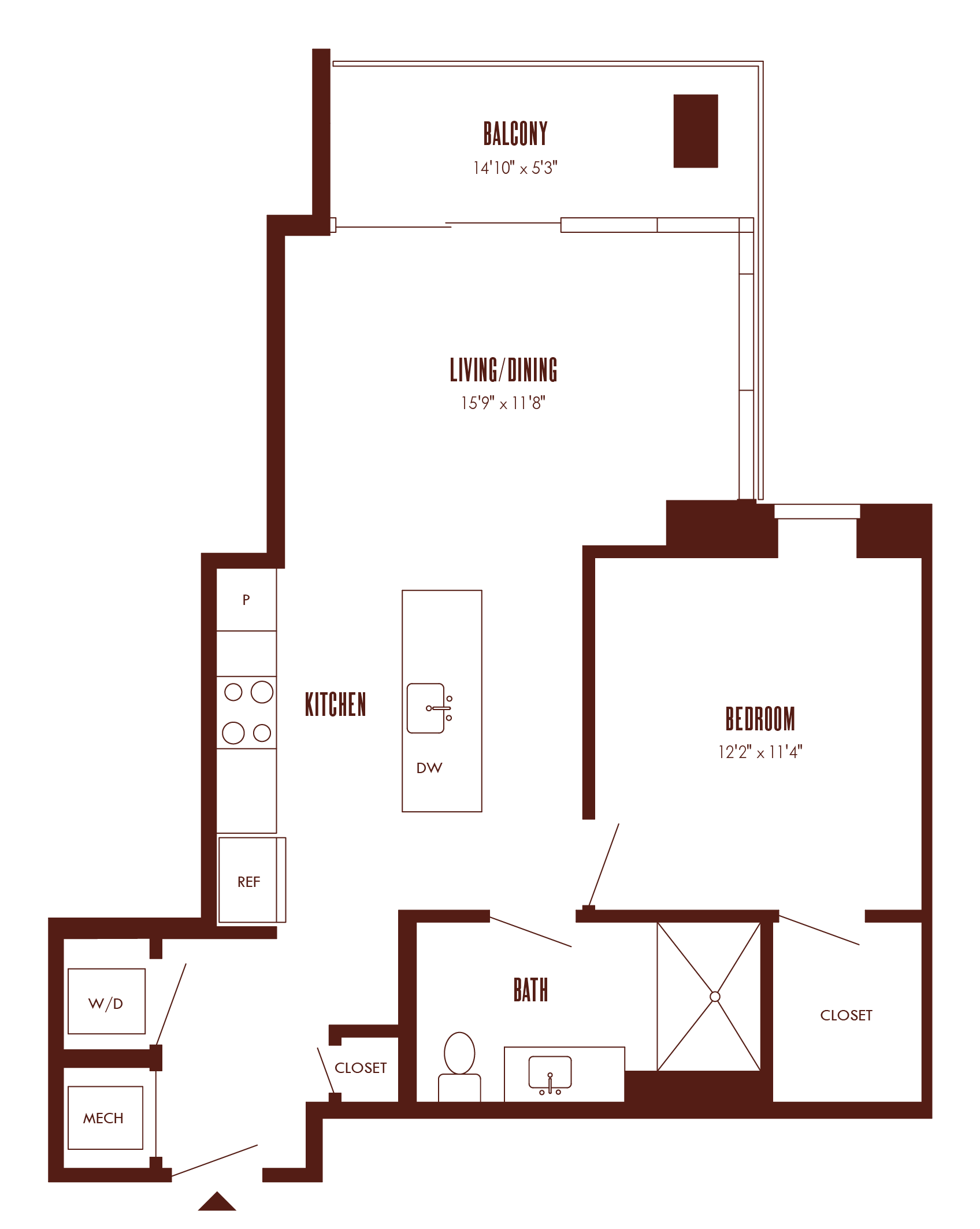 Floor Plan Image of Apartment Apt 26P