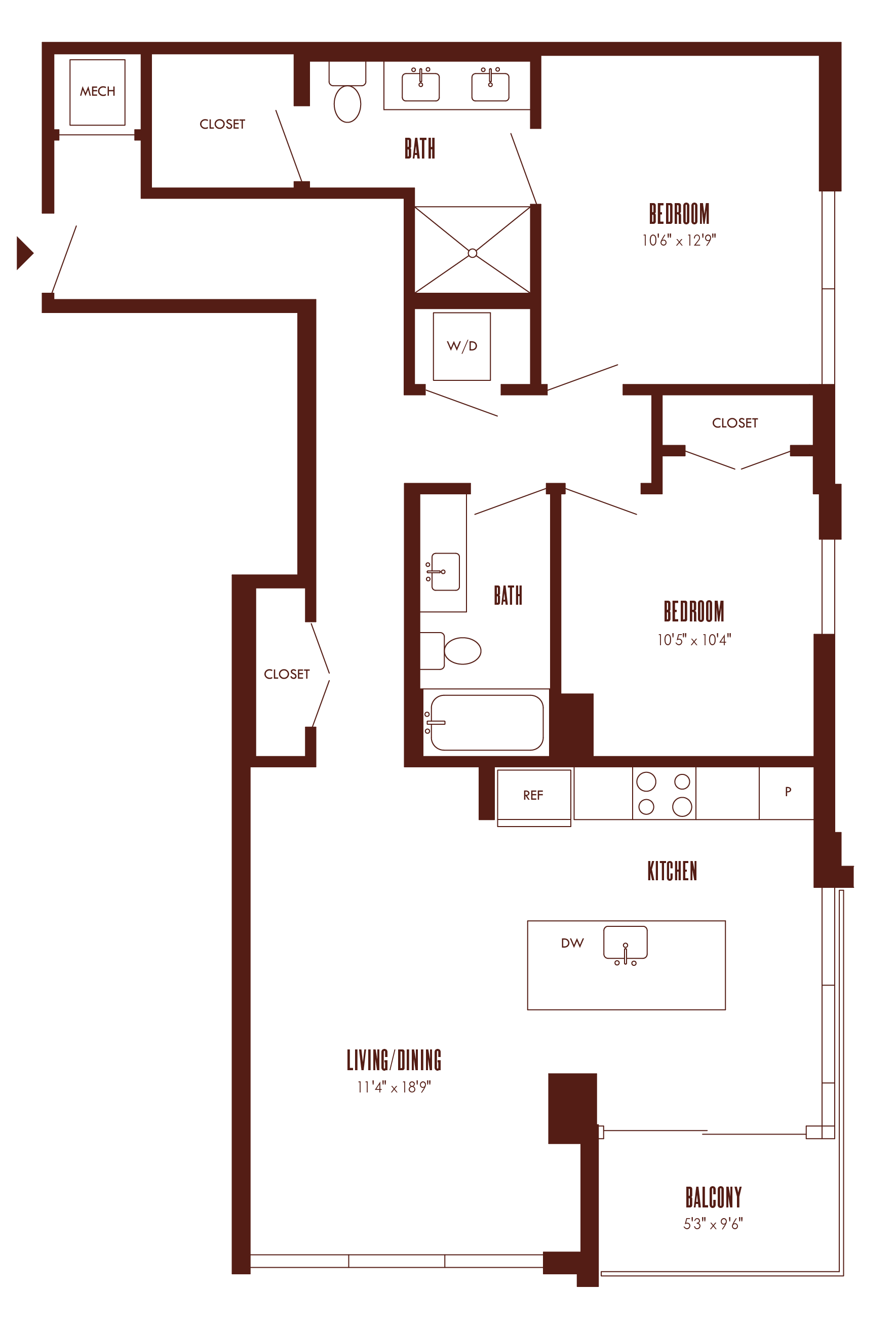 Floor Plan Image of Apartment Apt 13C