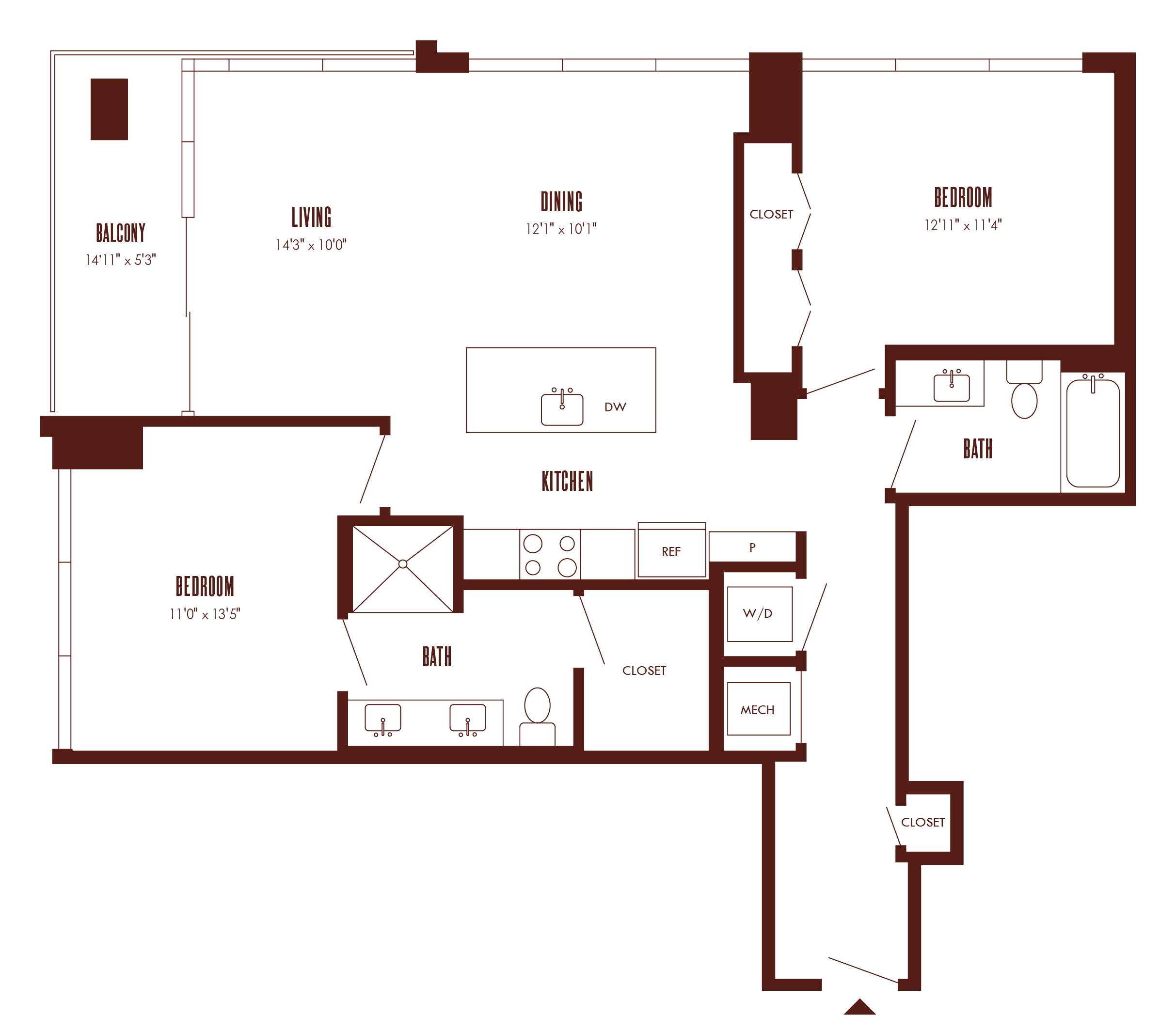 Floor Plan Image of Apartment Apt 30F