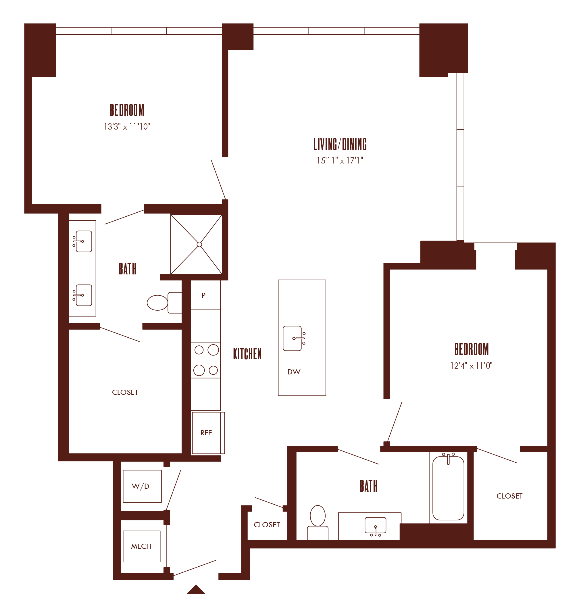 Floor Plan Image of Apartment Apt 30P