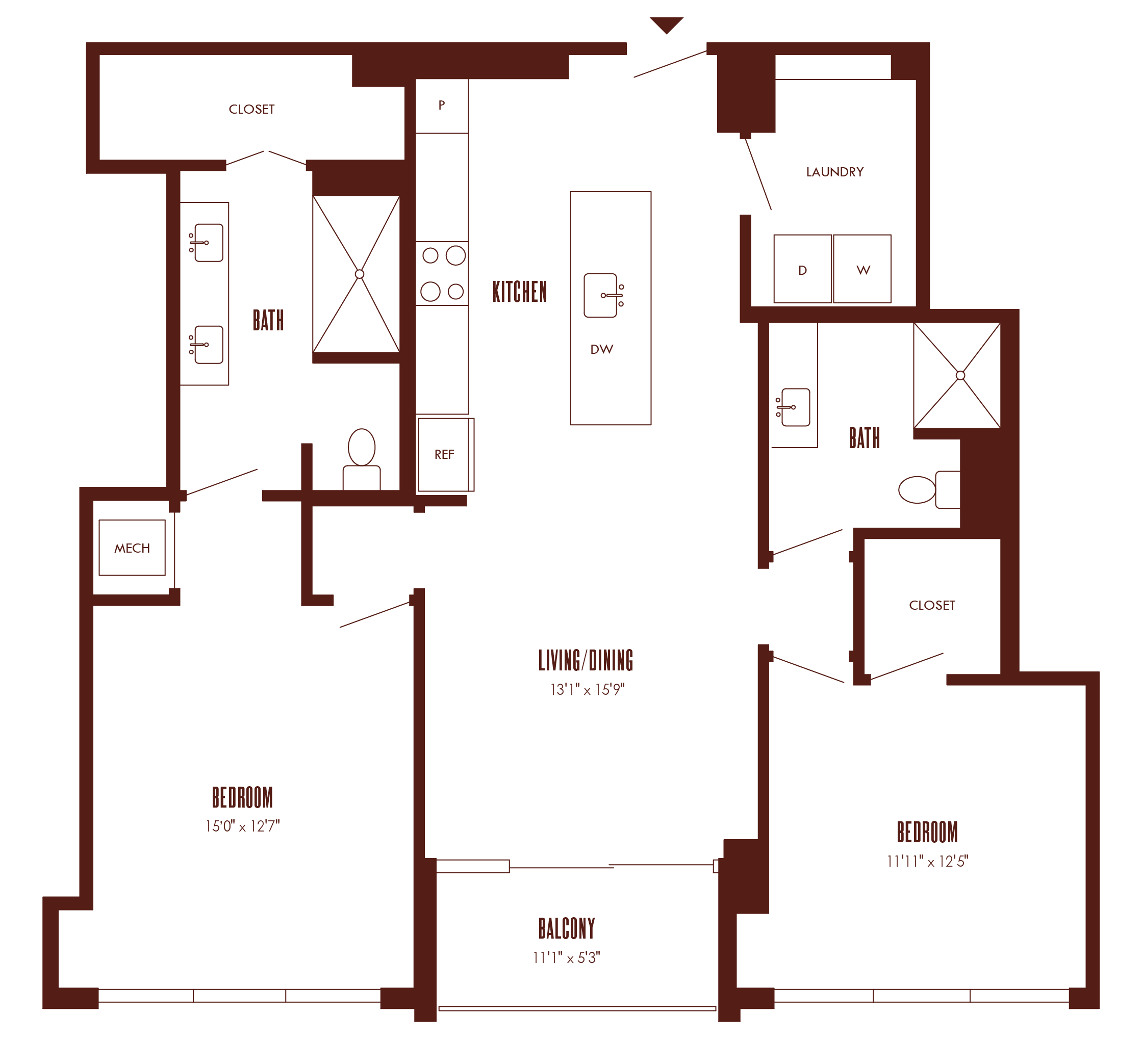 Floor Plan Image of Apartment Apt 30M