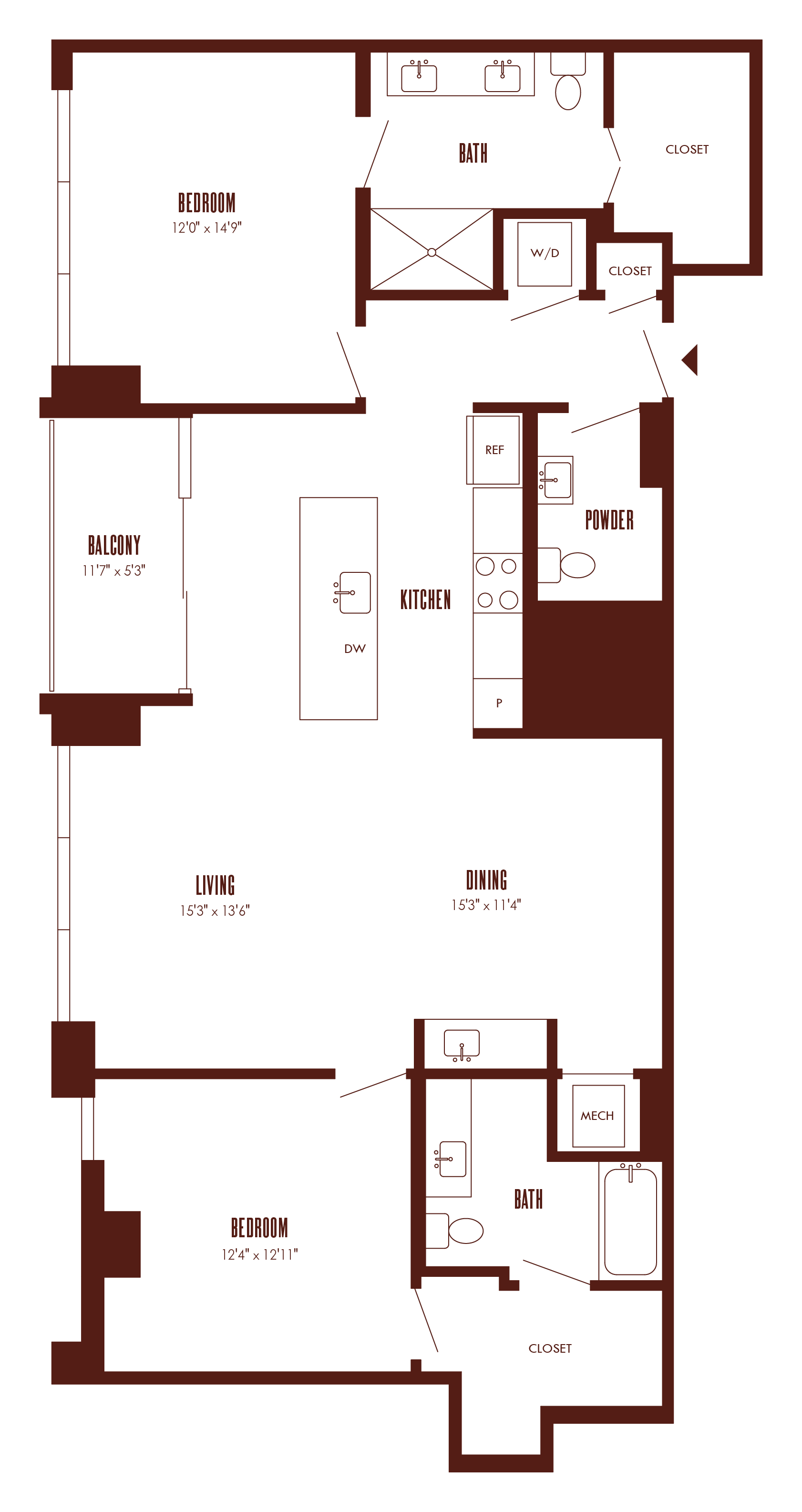 Floor Plan Image of Apartment Apt 30E