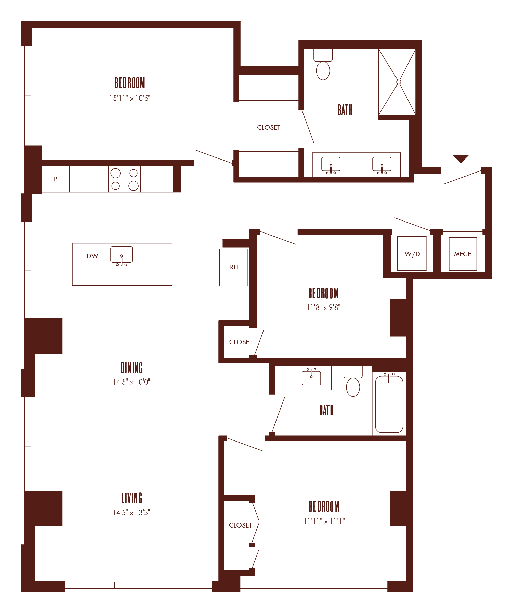 Floor Plan Image of Apartment Apt 11A
