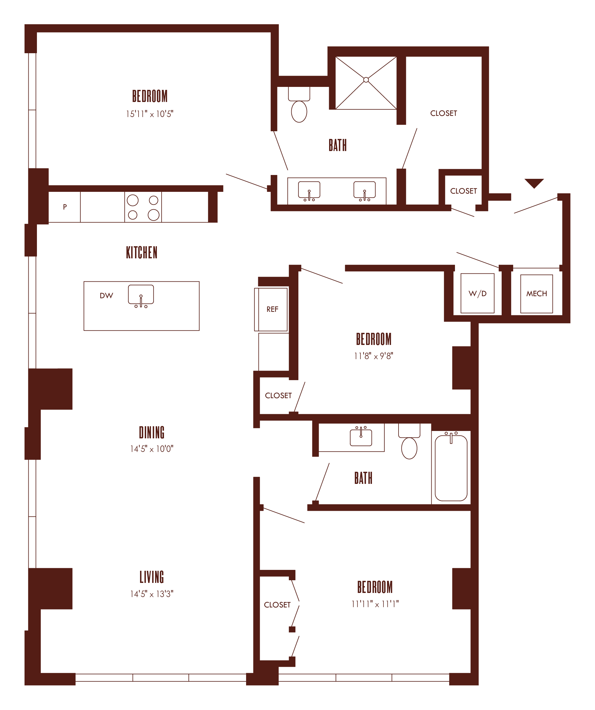 Floor Plan Image of Apartment Apt 24A