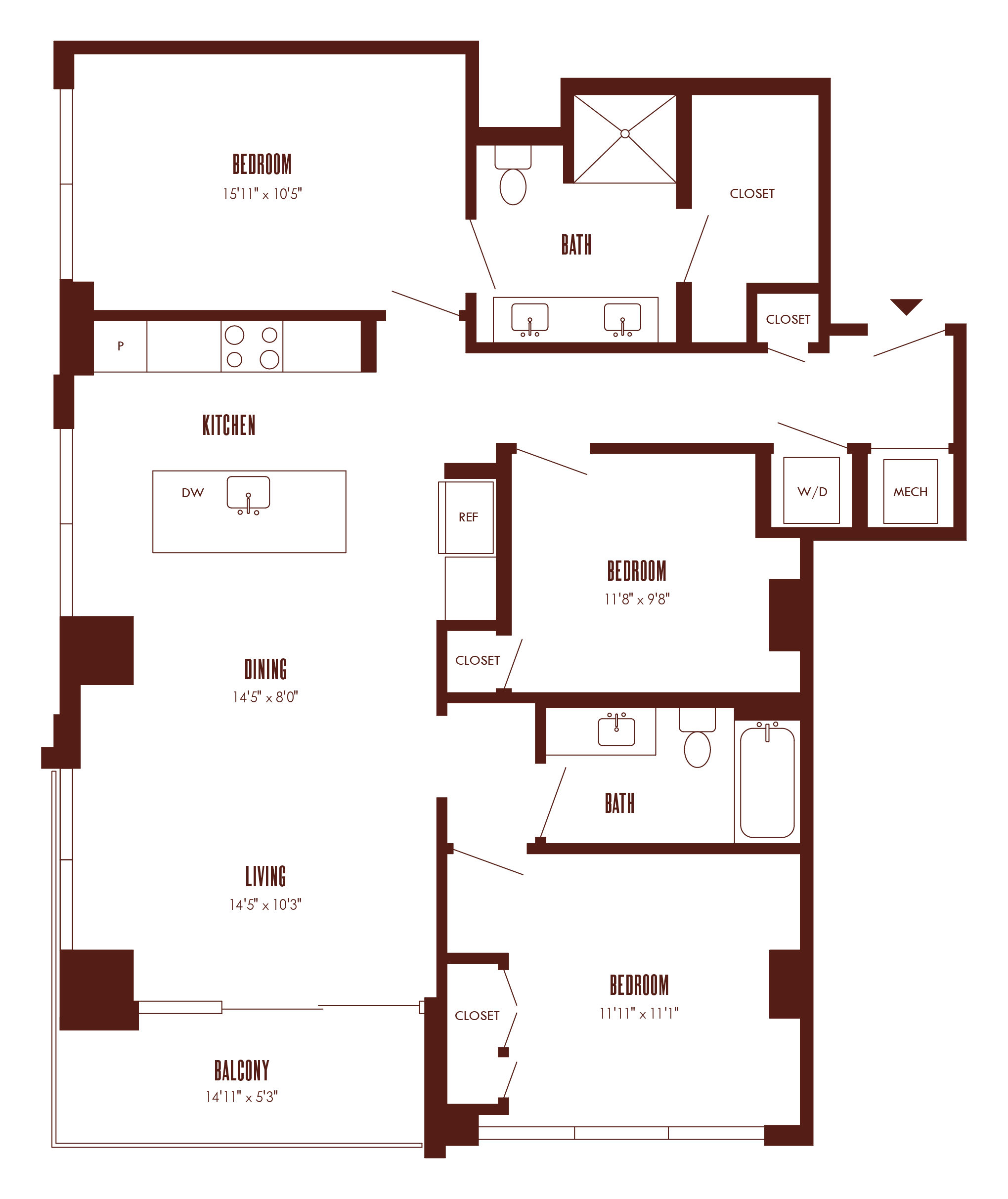 Floor Plan Image of Apartment Apt 30A
