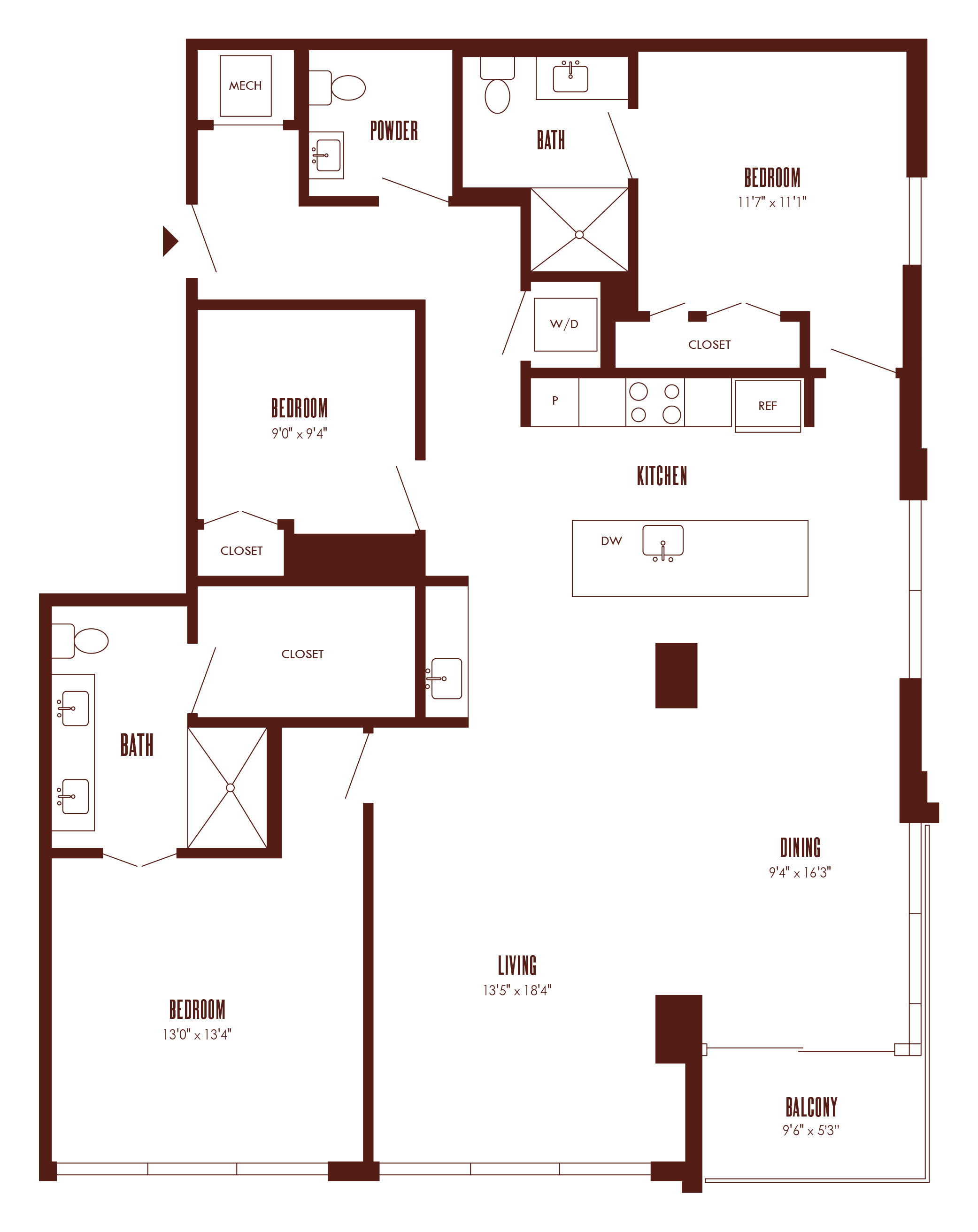 Floor Plan Image of Apartment Apt 30C