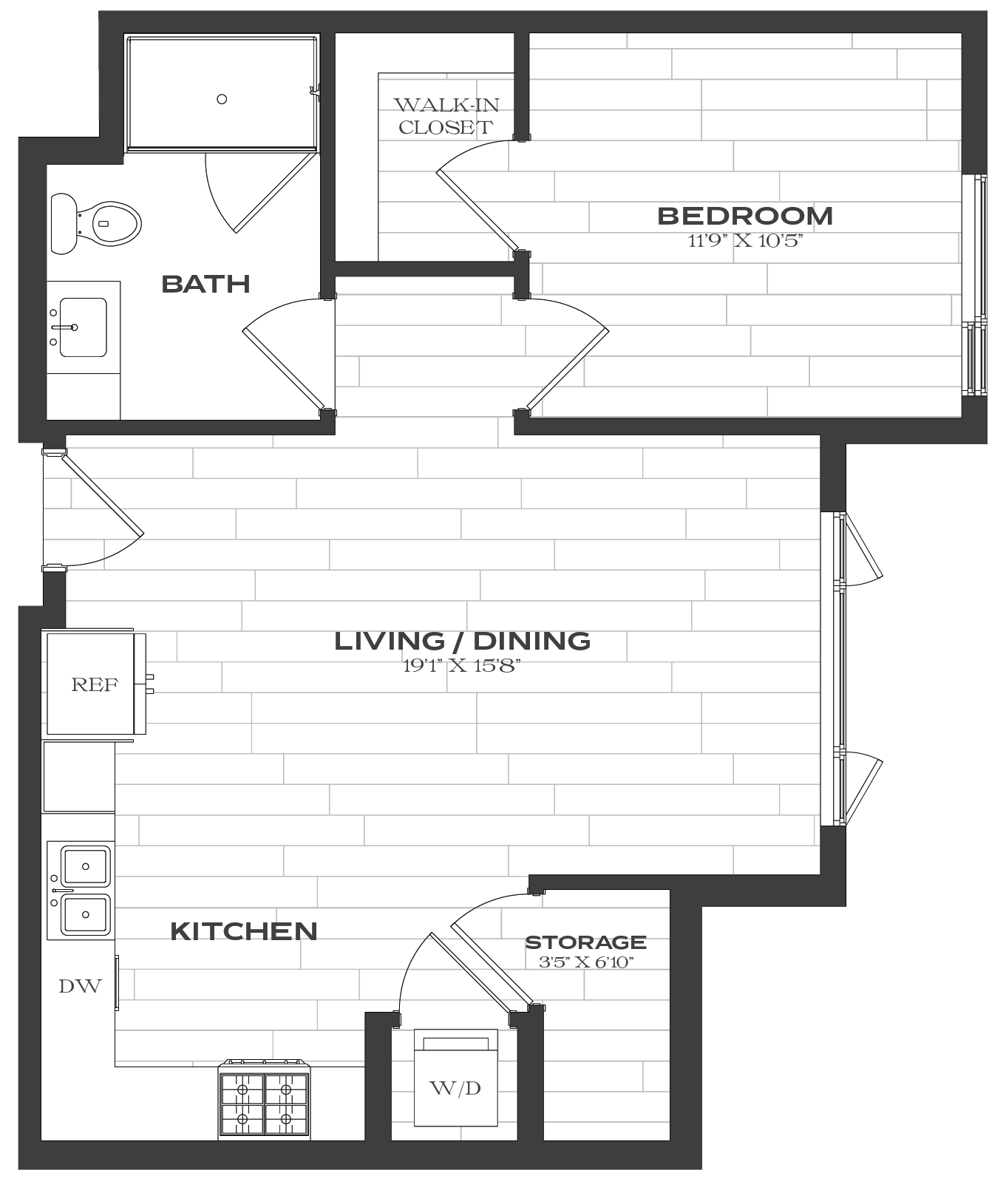 Floor Plan Image of Apartment Apt 1206