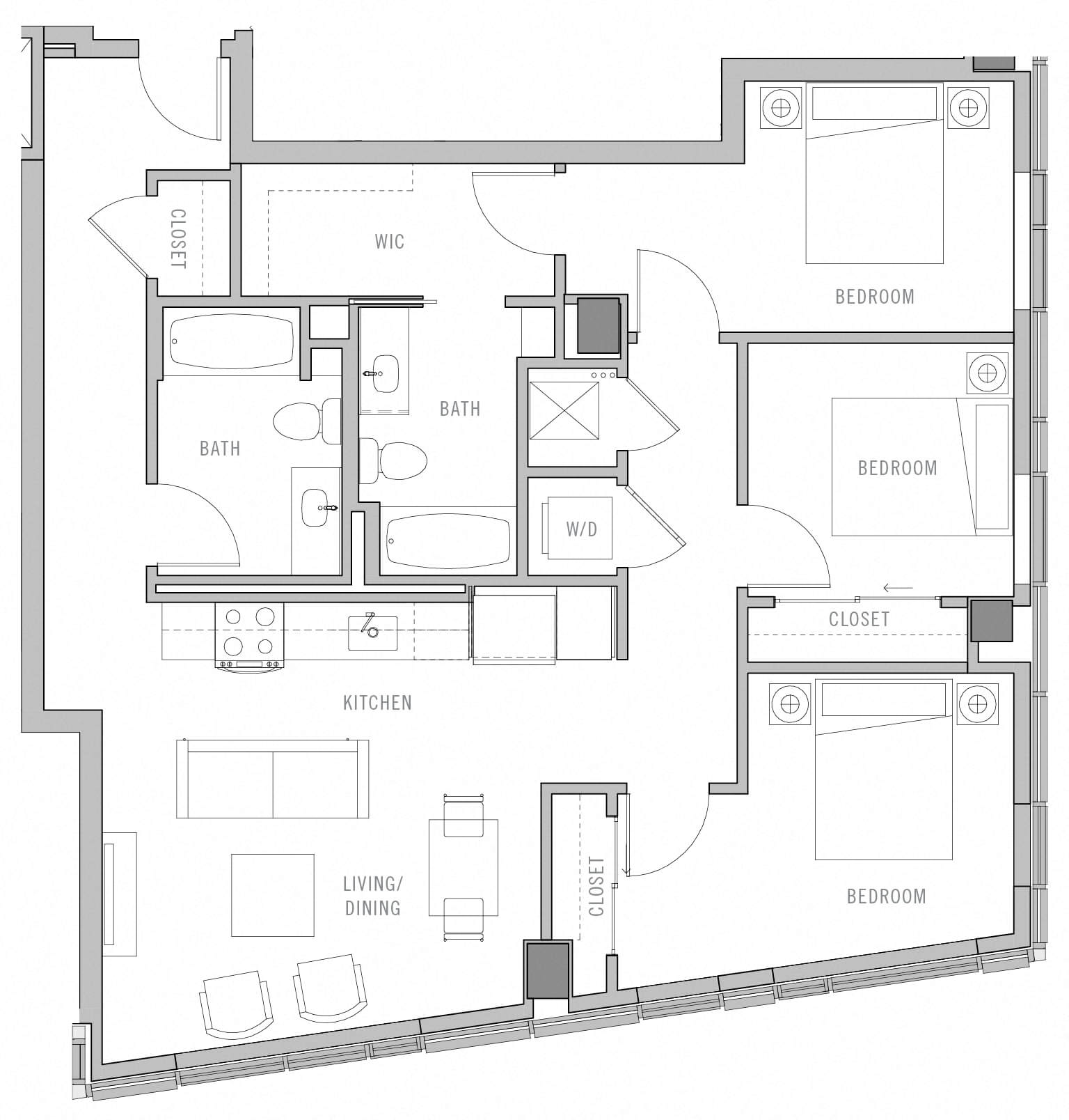Floor Plan Image of Apartment Apt 2002