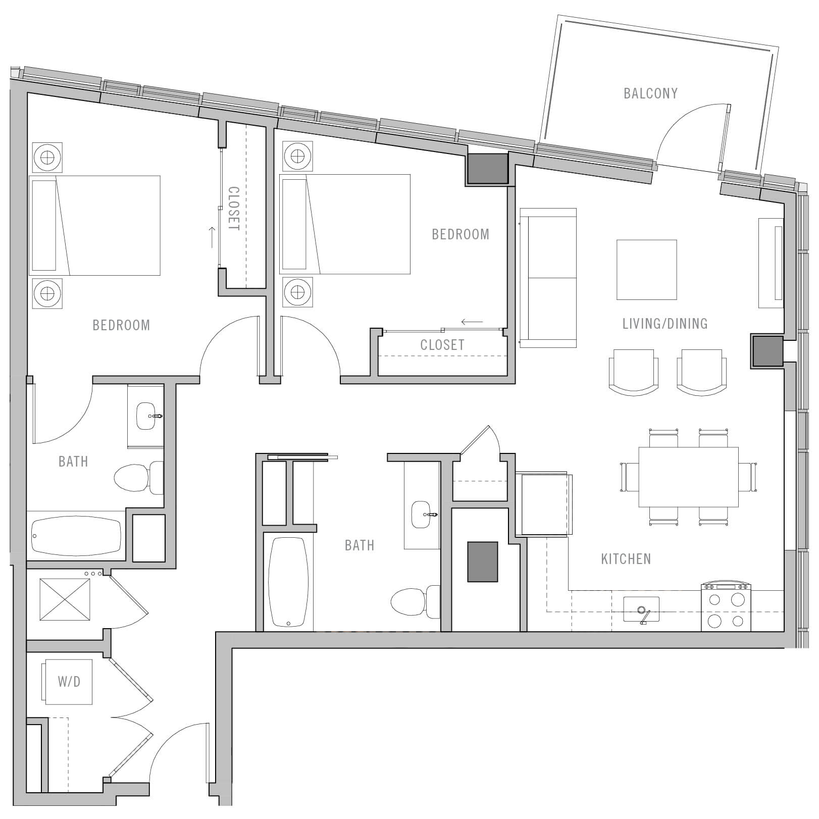 Floor Plan Image of Apartment Apt 2203
