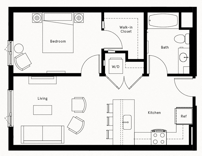 Floor Plan Image of Apartment Apt 424