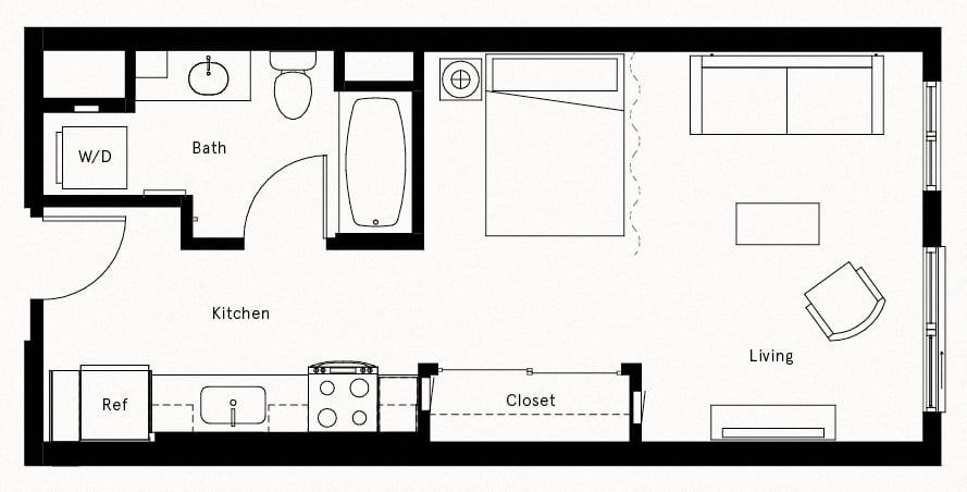 Floor Plan Image of Apartment Apt 422