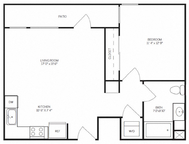 Floor Plan Image of Apartment Apt 111