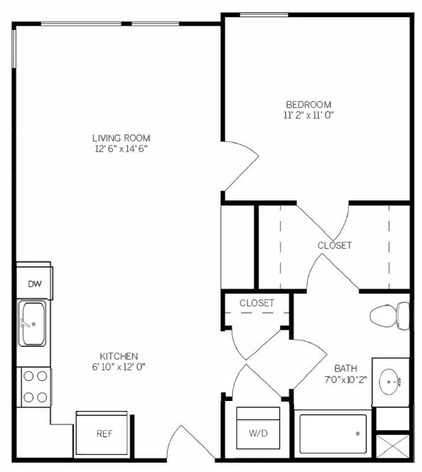 Floor Plan Image of Apartment Apt 113