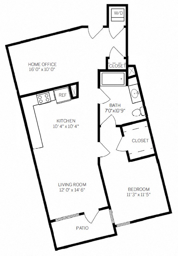 Floor Plan Image of Apartment Apt 101