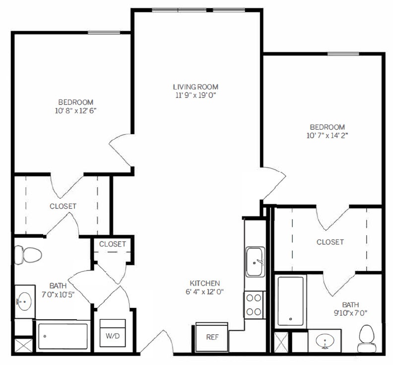 Floor Plan Image of Apartment Apt 219