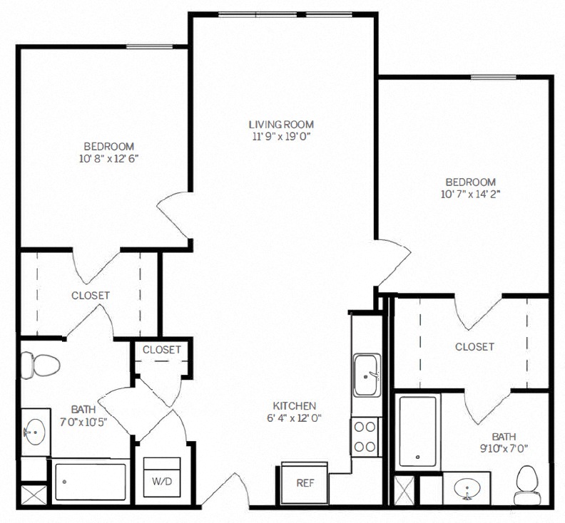 Floor Plan Image of Apartment Apt 120