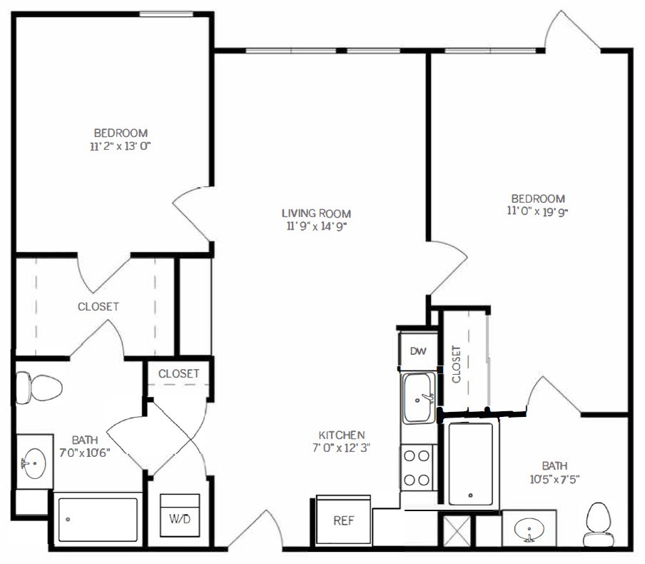 Floor Plan Image of Apartment Apt 119