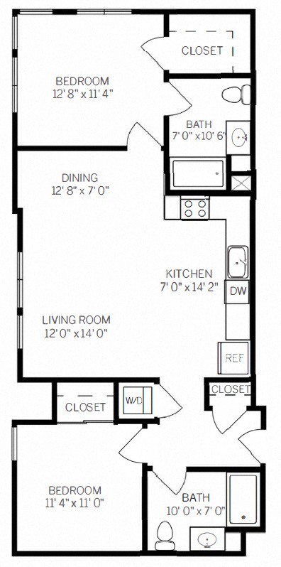 Floor Plan Image of Apartment Apt 323