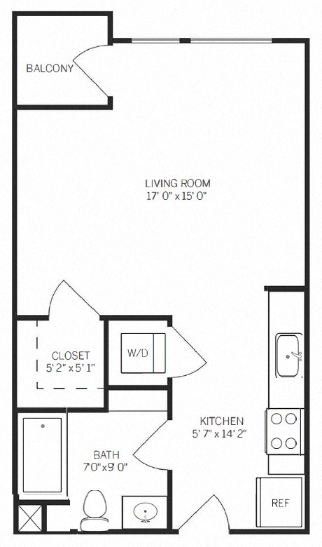 Floor Plan Image of Apartment Apt 117