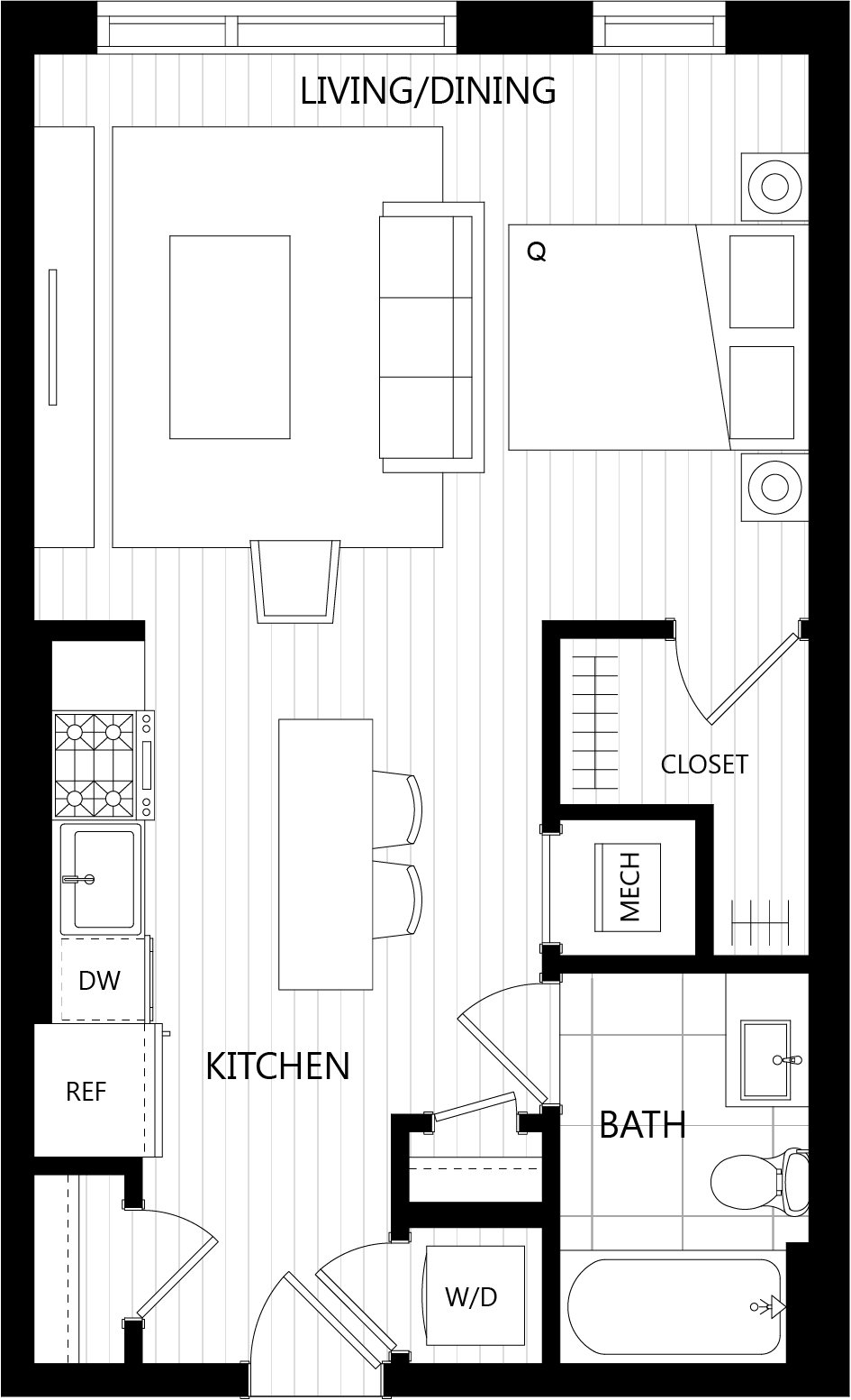 Floor plan of a Residences at Mazza luxury apartment in DC