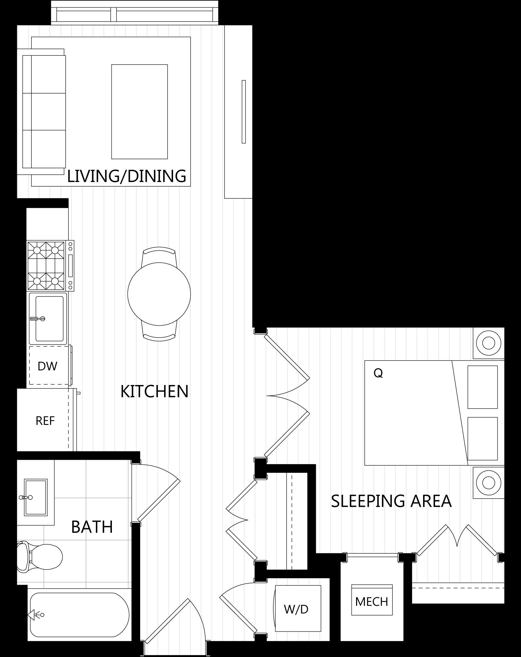 Floor plan of a Residences at Mazza luxury apartment in DC