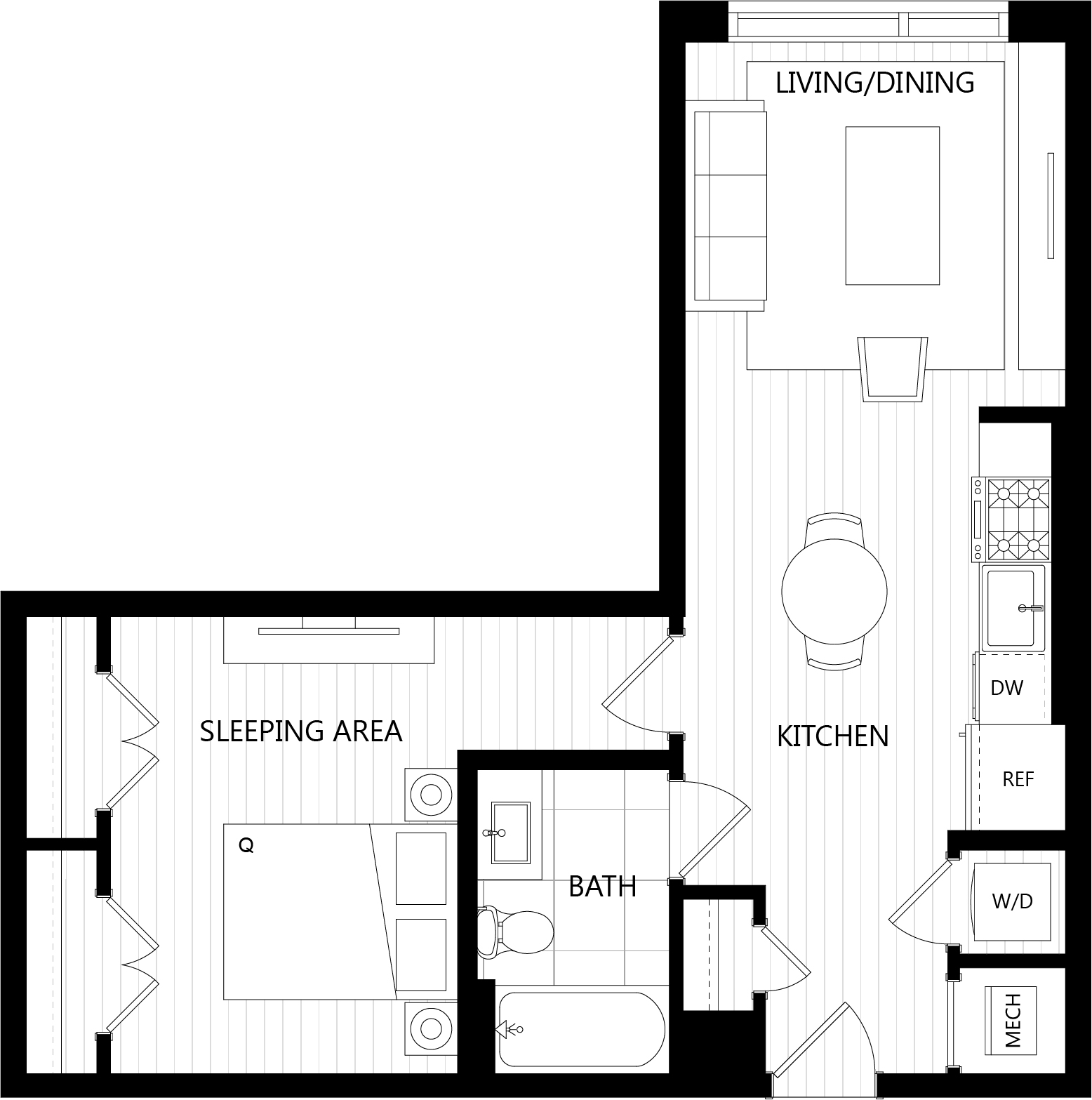 Floor plan of a Residences at Mazza luxury apartment in DC