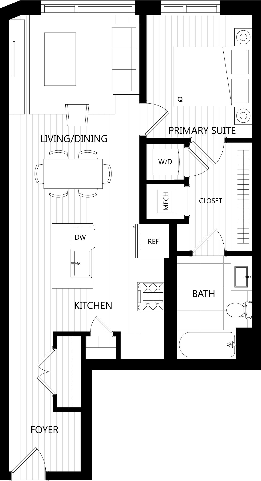 Floor plan of a Residences at Mazza luxury apartment in DC