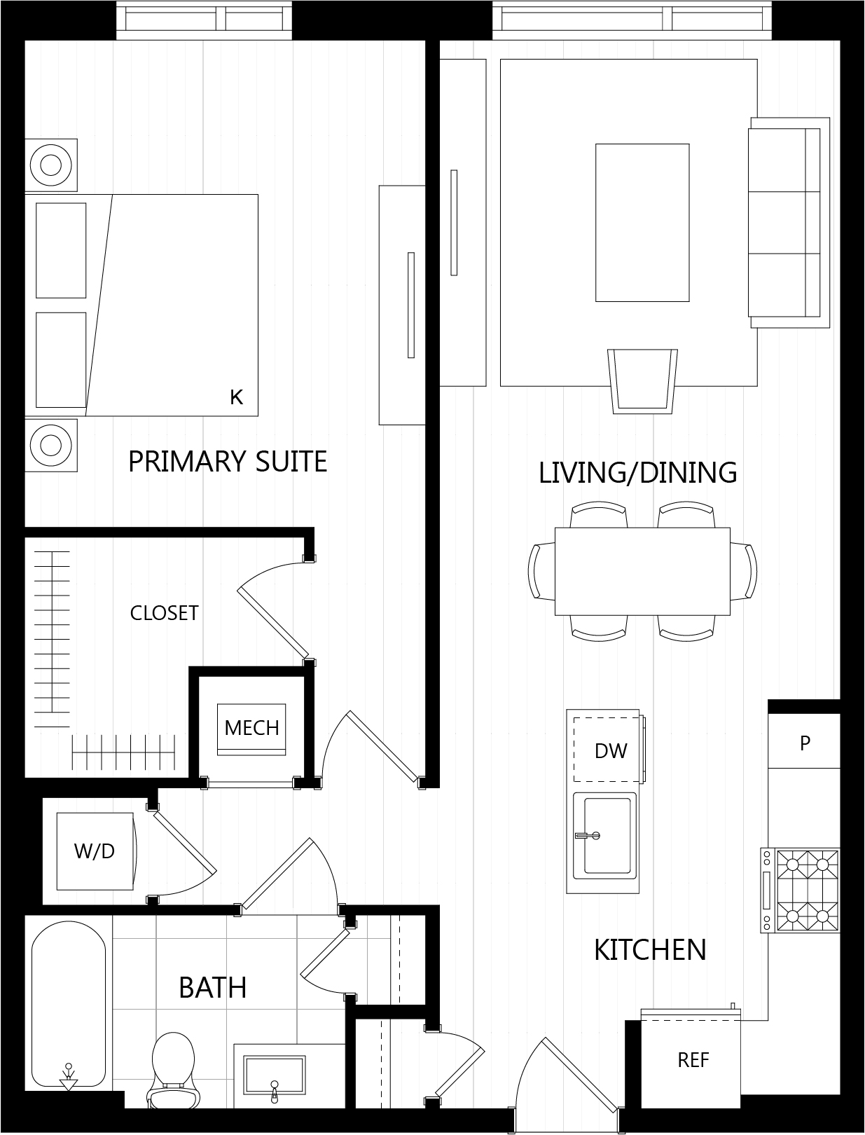 Floor plan of a Residences at Mazza luxury apartment in DC