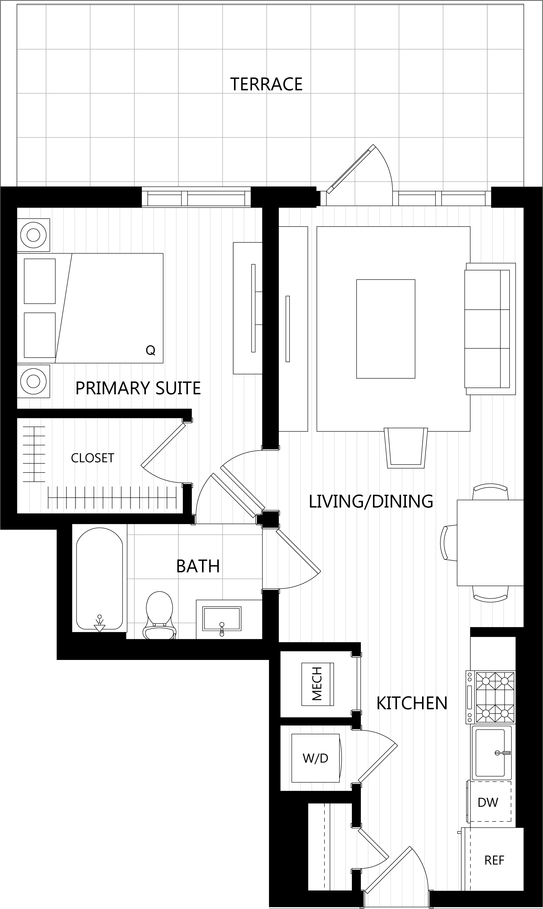 3D floor plan image for apartment PH10 at Randolph Perimeter