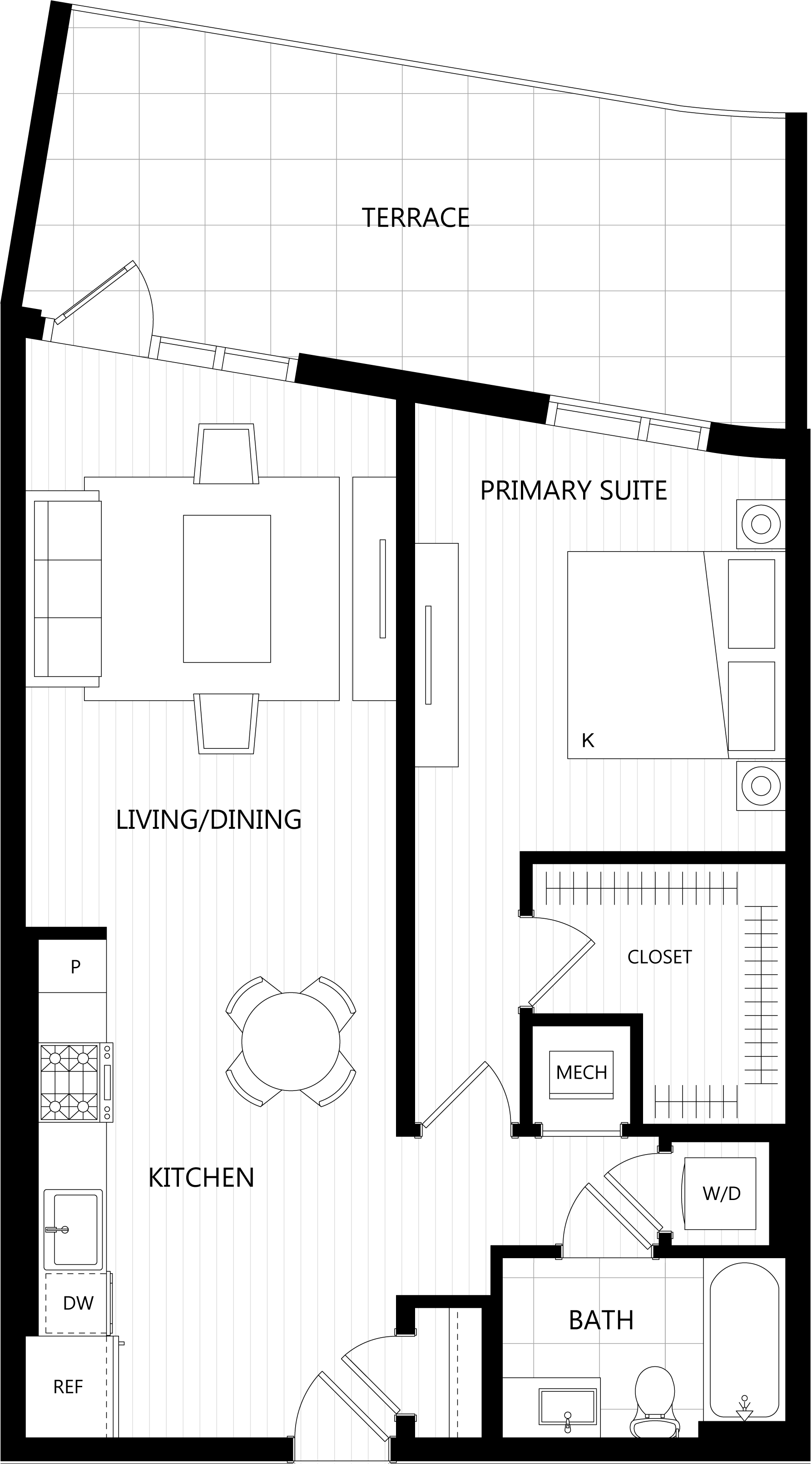 3D floor plan image for apartment PH13 at Randolph Perimeter