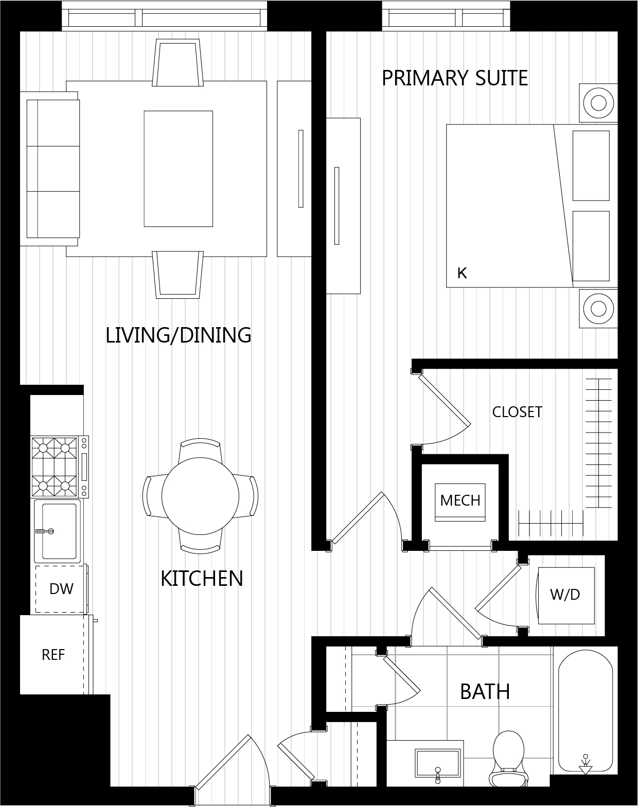 Floor plan of a Residences at Mazza luxury apartment in DC