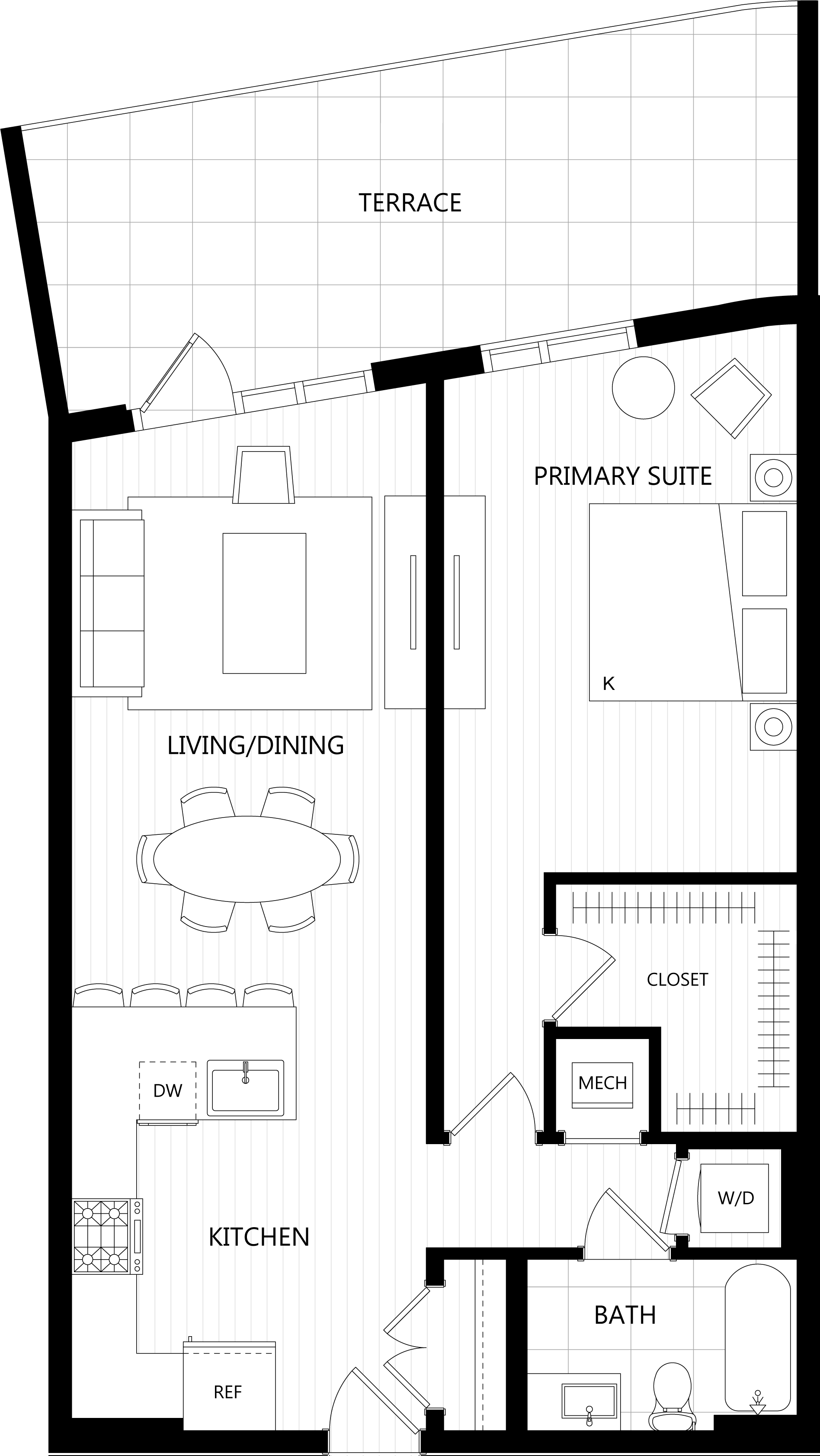 3D floor plan image for apartment PH4 at Randolph Perimeter