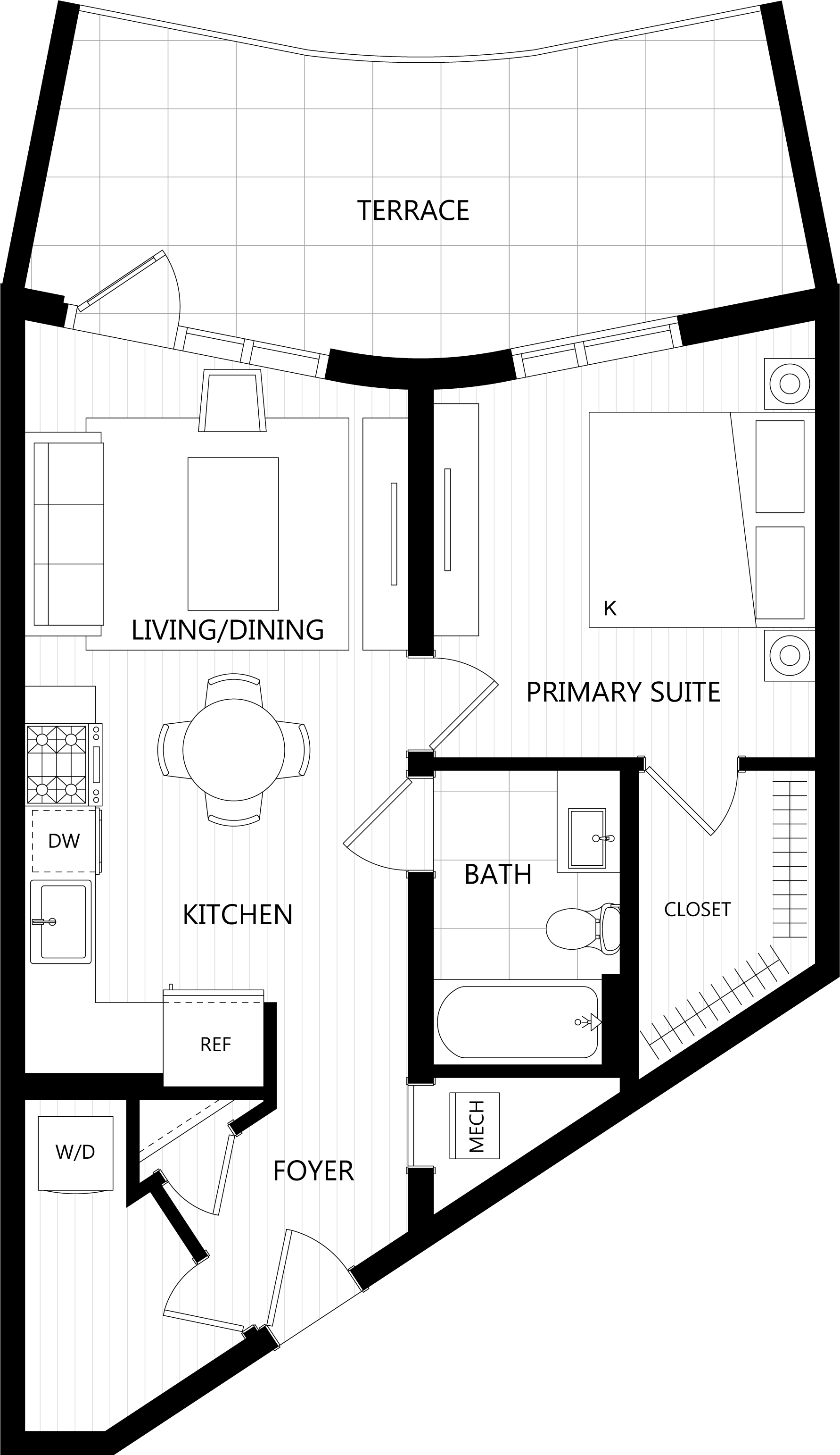 3D floor plan image for apartment PH7 at Randolph Perimeter