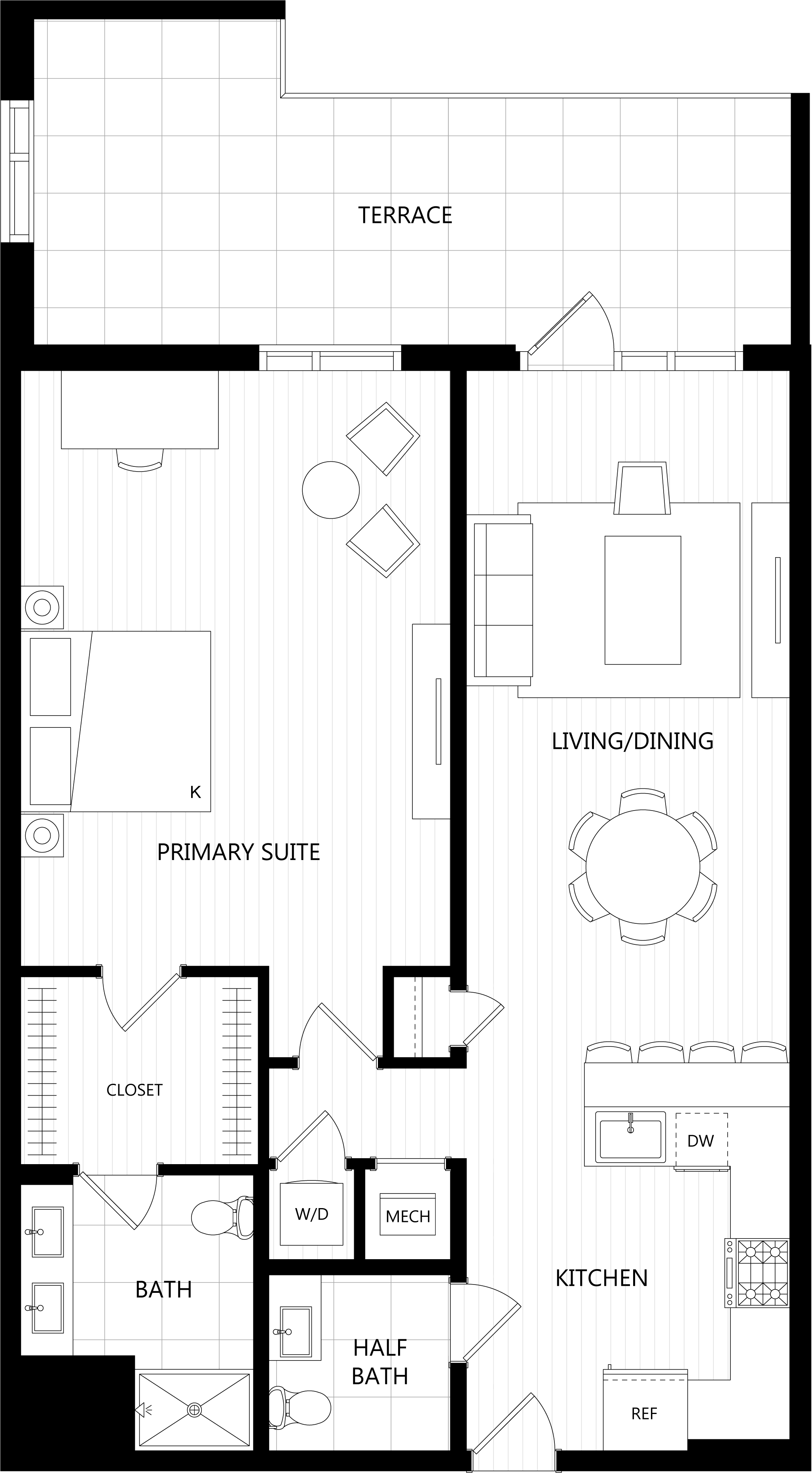 3D floor plan image for apartment PH25 at Randolph Perimeter