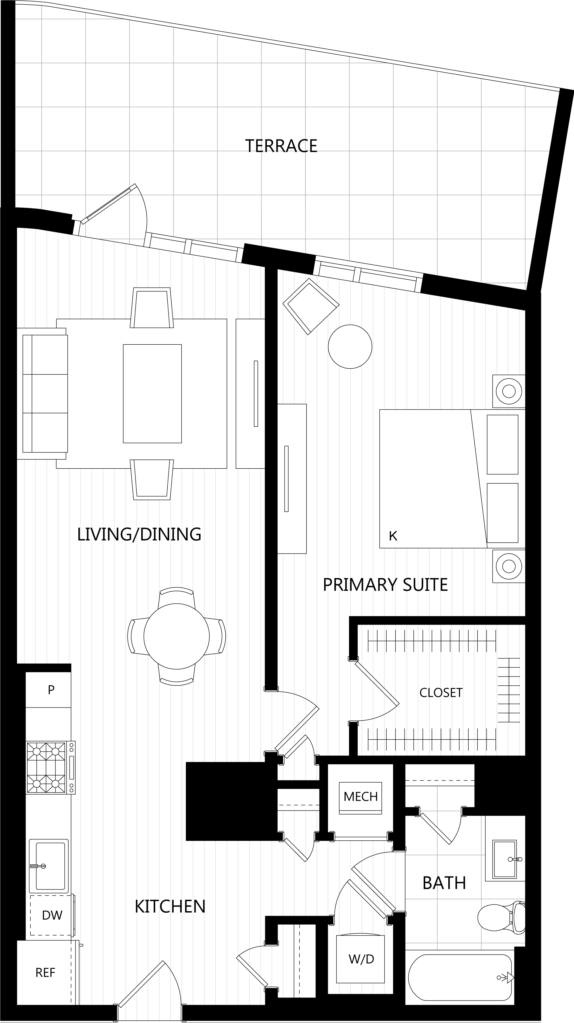 3D floor plan image for apartment PH3 at Randolph Perimeter