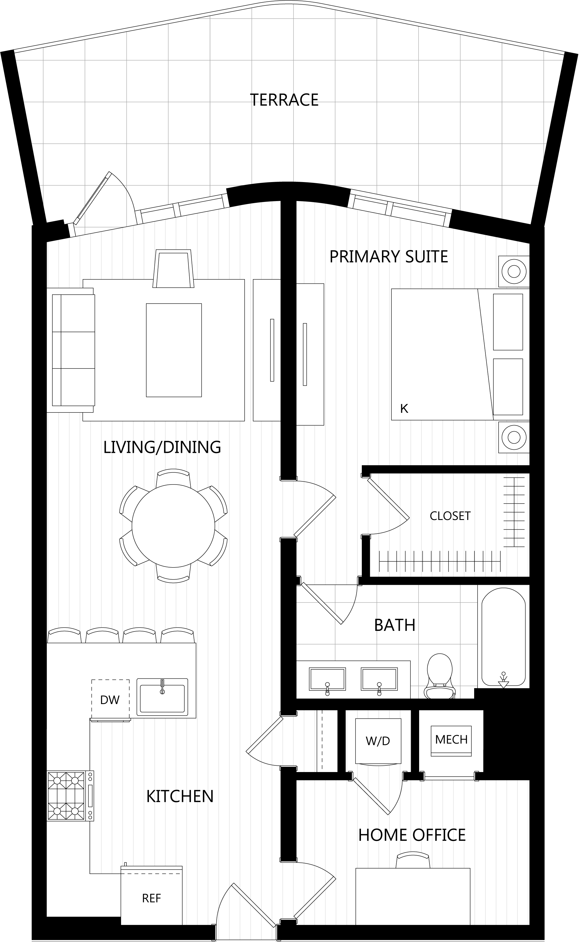 3D floor plan image for apartment PH8 at Randolph Perimeter