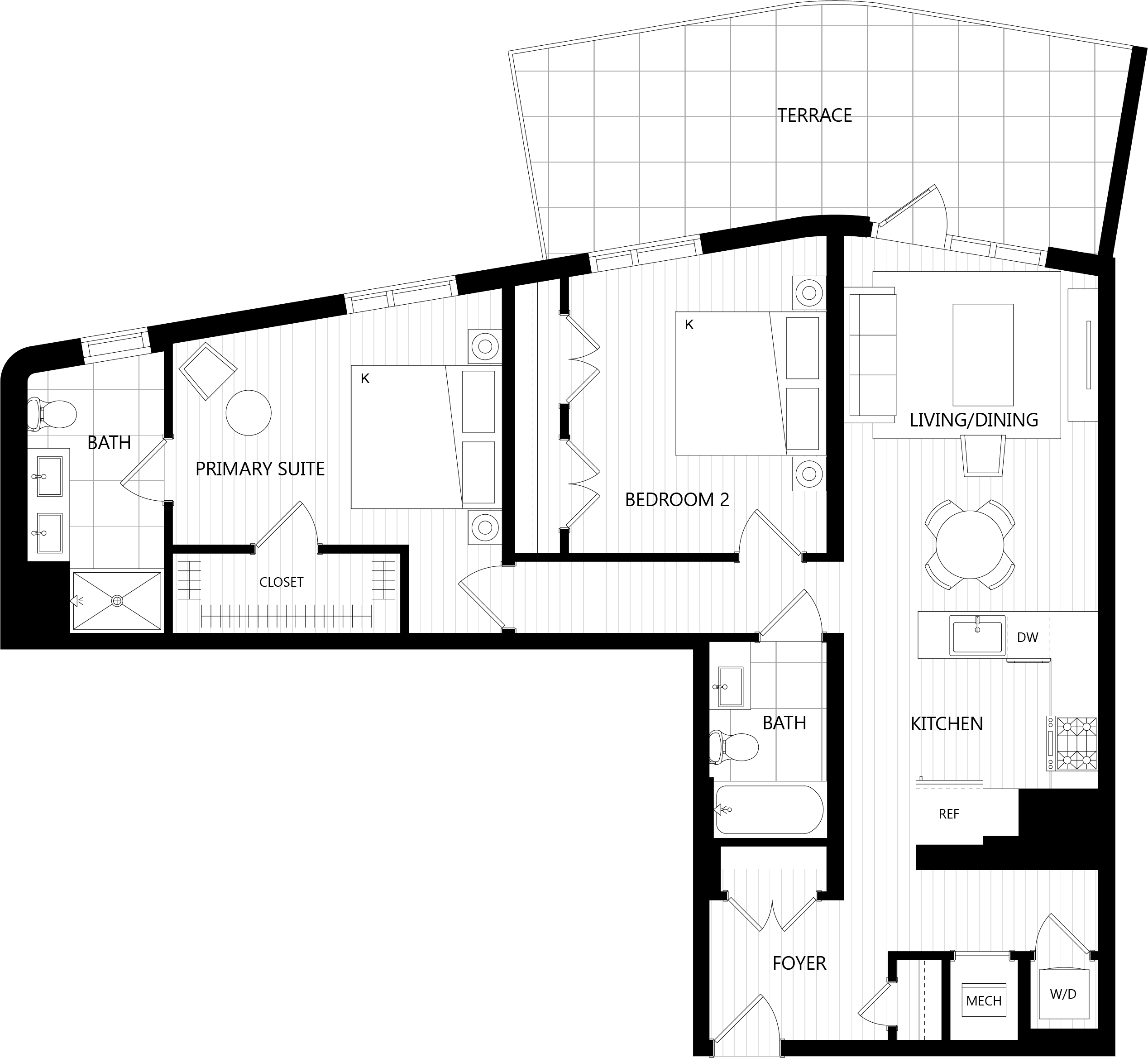 Floor plan of a Residences at Mazza luxury apartment in DC