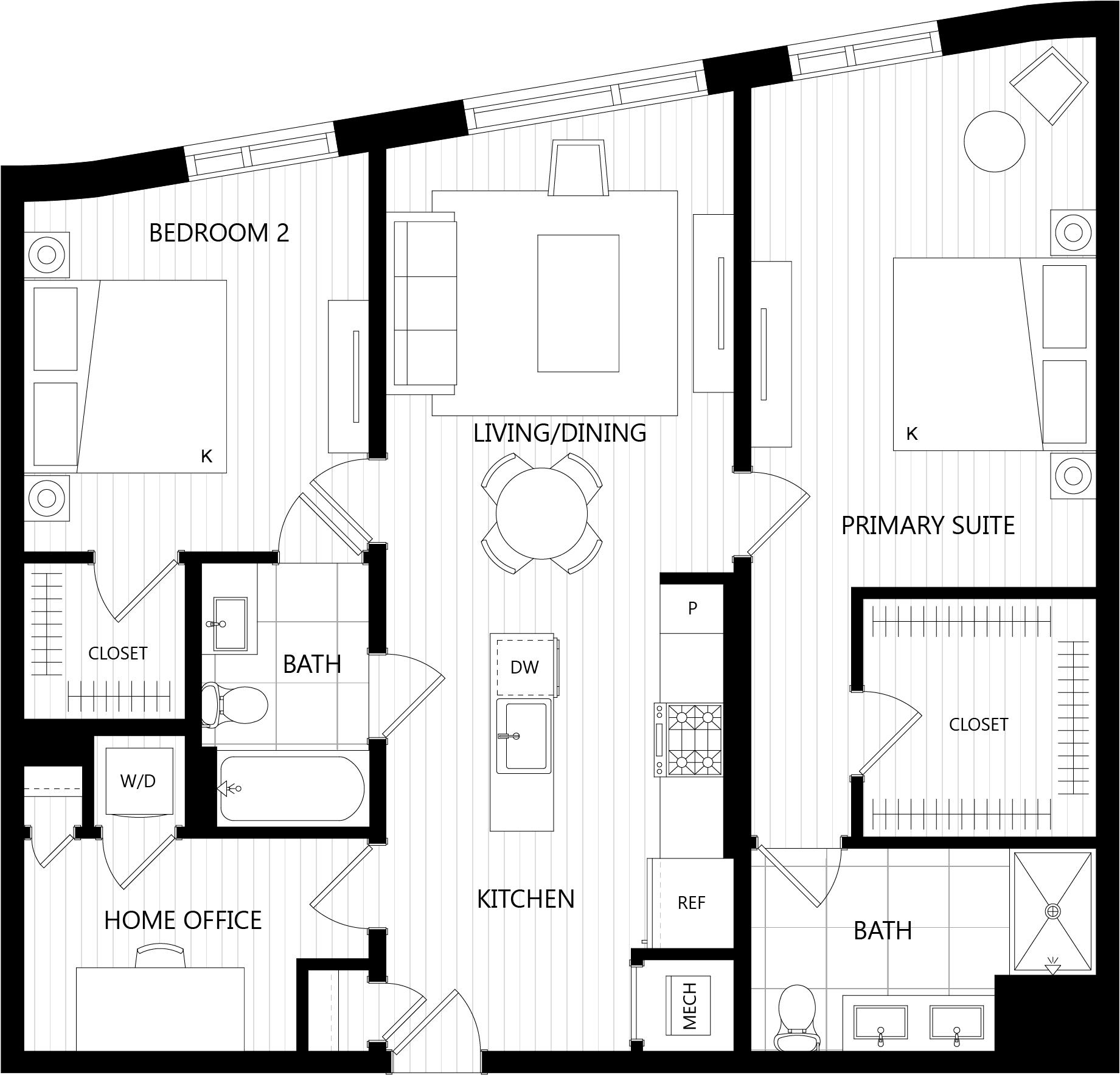 Floor plan of a Residences at Mazza luxury apartment in DC