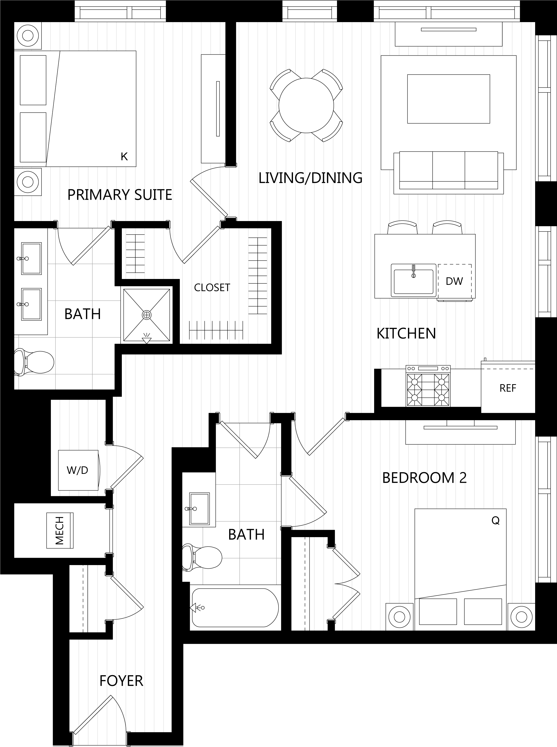 3D floor plan image for apartment 556 at Randolph Perimeter
